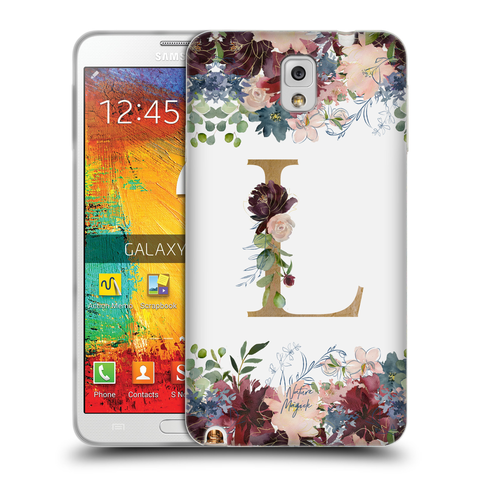 NATURE MAGICK FLOWERS MONOGRAM FLORAL GOLD GEL CASE FOR SAMSUNG PHONES 2 - Picture 19 of 20