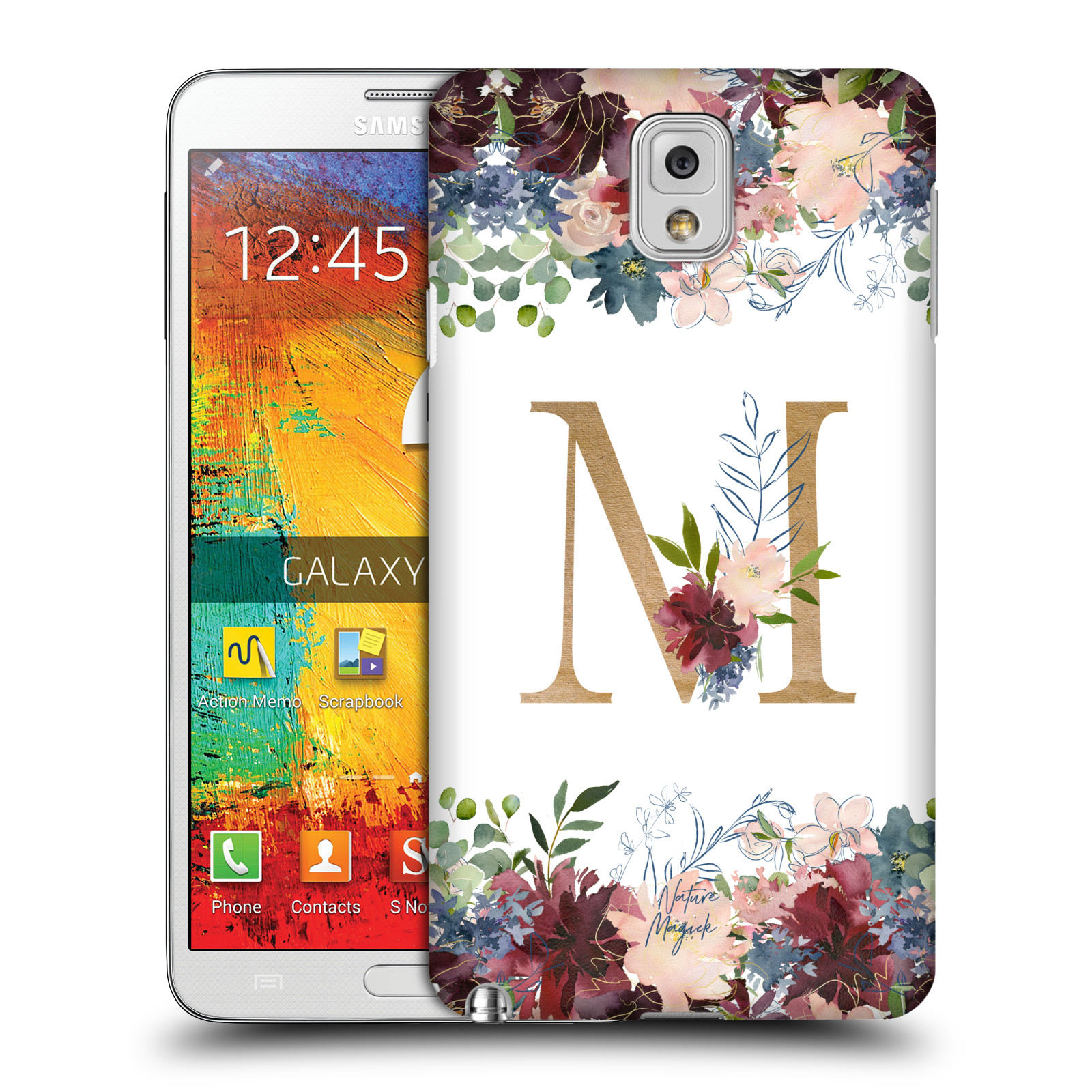 NATURE MAGICK FLOWERS MONOGRAM FLORAL GOLD HARD BACK CASE FOR SAMSUNG PHONES 2 - Picture 20 of 20