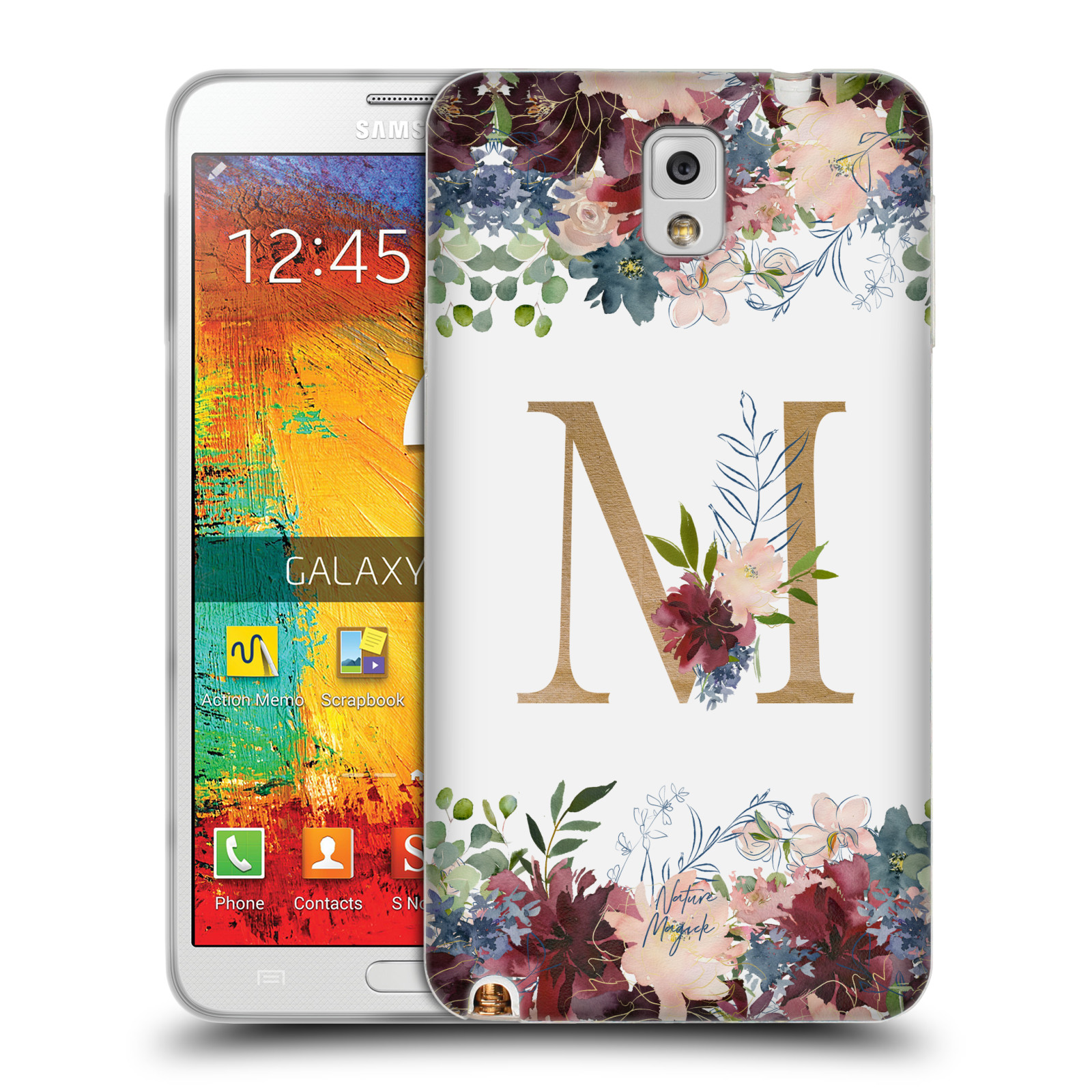 NATURE MAGICK FLOWERS MONOGRAM FLORAL GOLD GEL CASE FOR SAMSUNG PHONES 2 - Picture 20 of 20