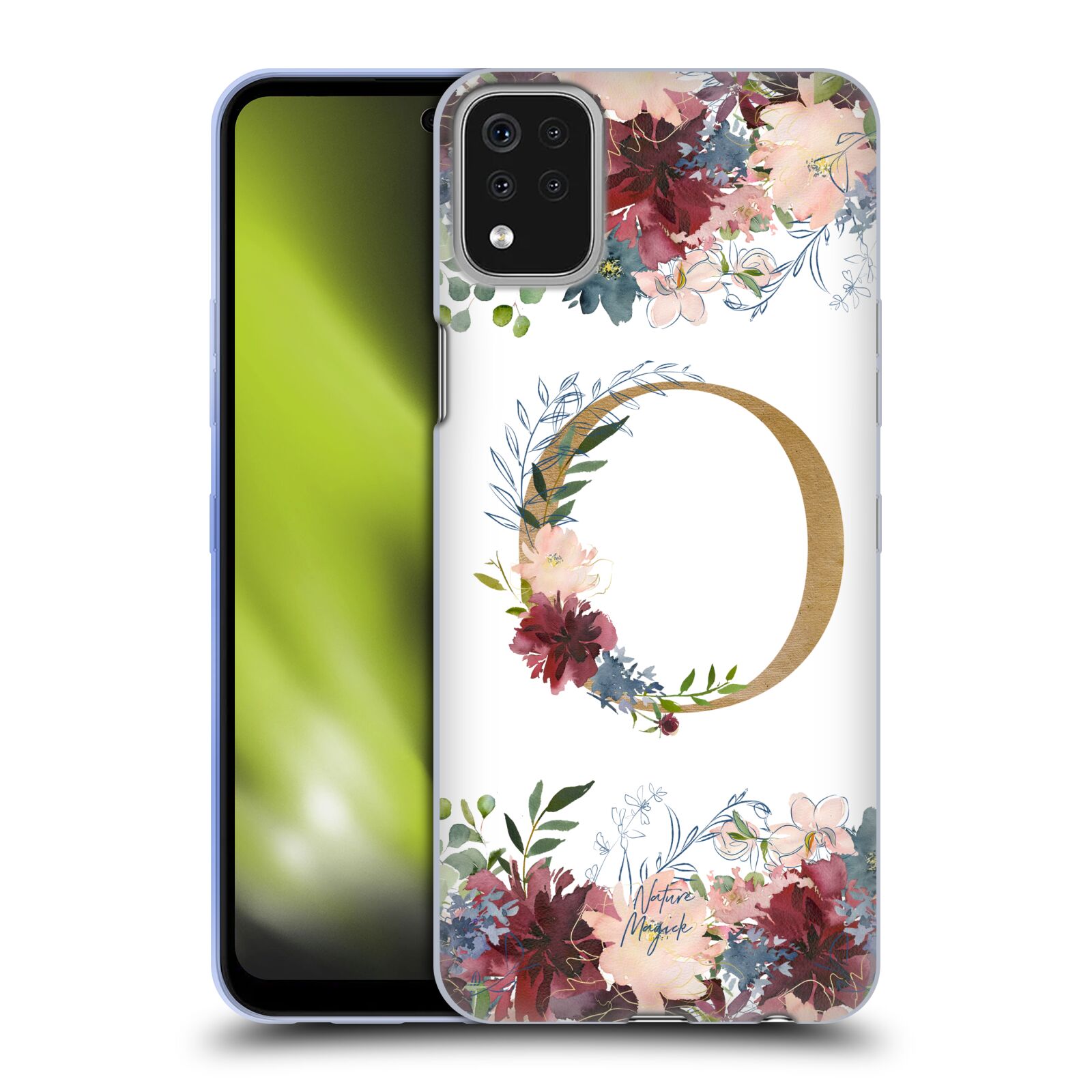 NATURE MAGICK FLOWERS MONOGRAM FLORAL GOLD 2 SOFT GEL CASE FOR LG PHONES 1 - Picture 9 of 19