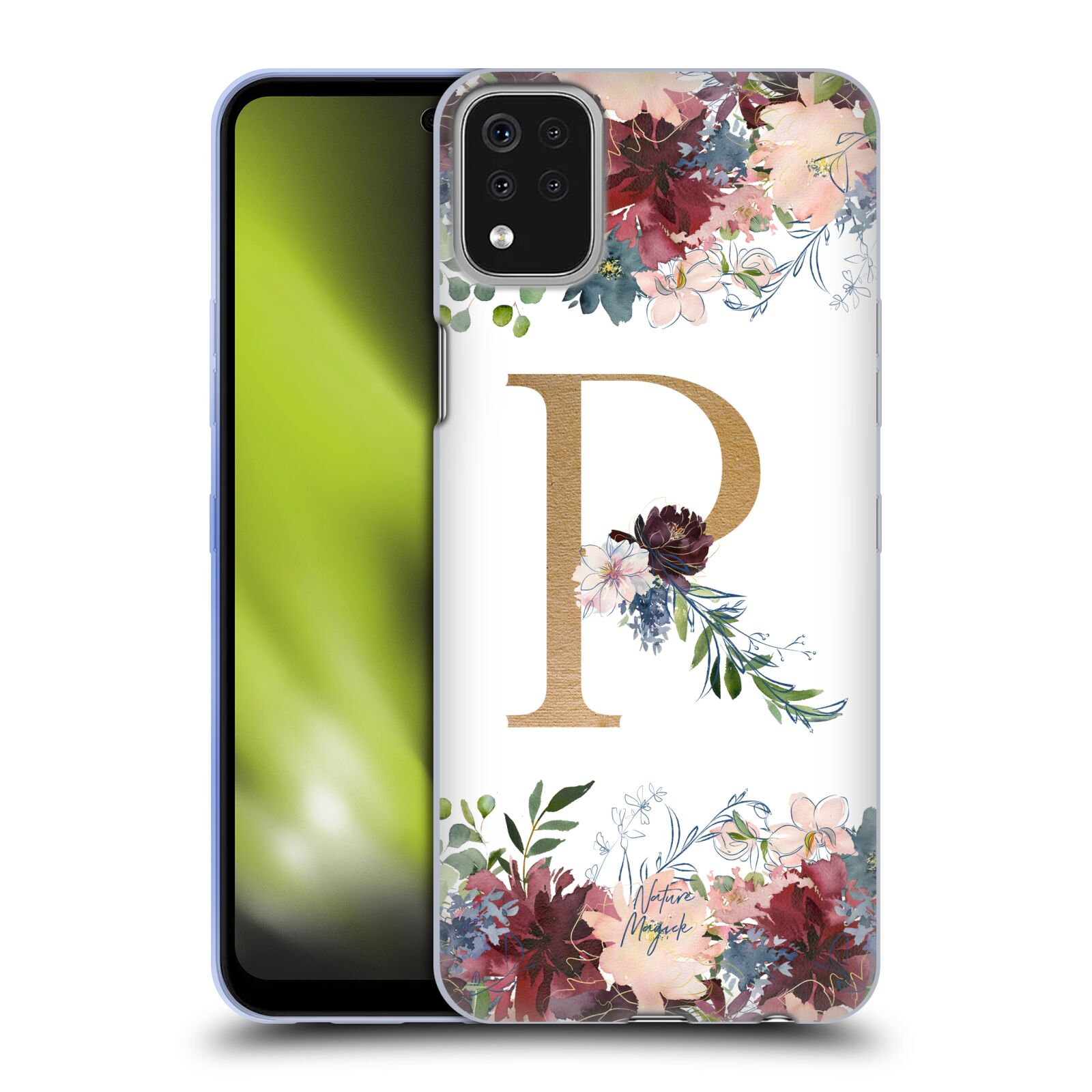 NATURE MAGICK FLOWERS MONOGRAM FLORAL GOLD 2 SOFT GEL CASE FOR LG PHONES 1 - Picture 11 of 19