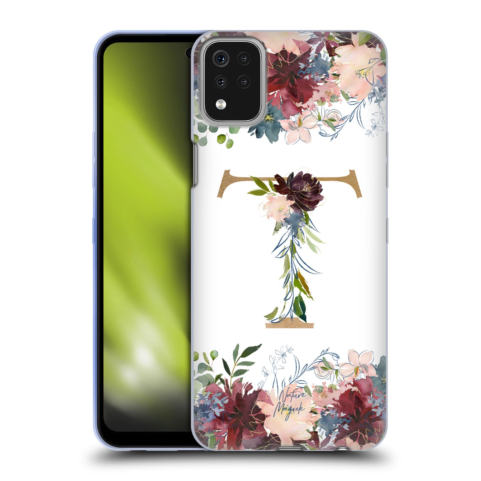 NATURE MAGICK FLOWERS MONOGRAM FLORAL GOLD 2 SOFT GEL CASE FOR LG PHONES 1 - Picture 13 of 19