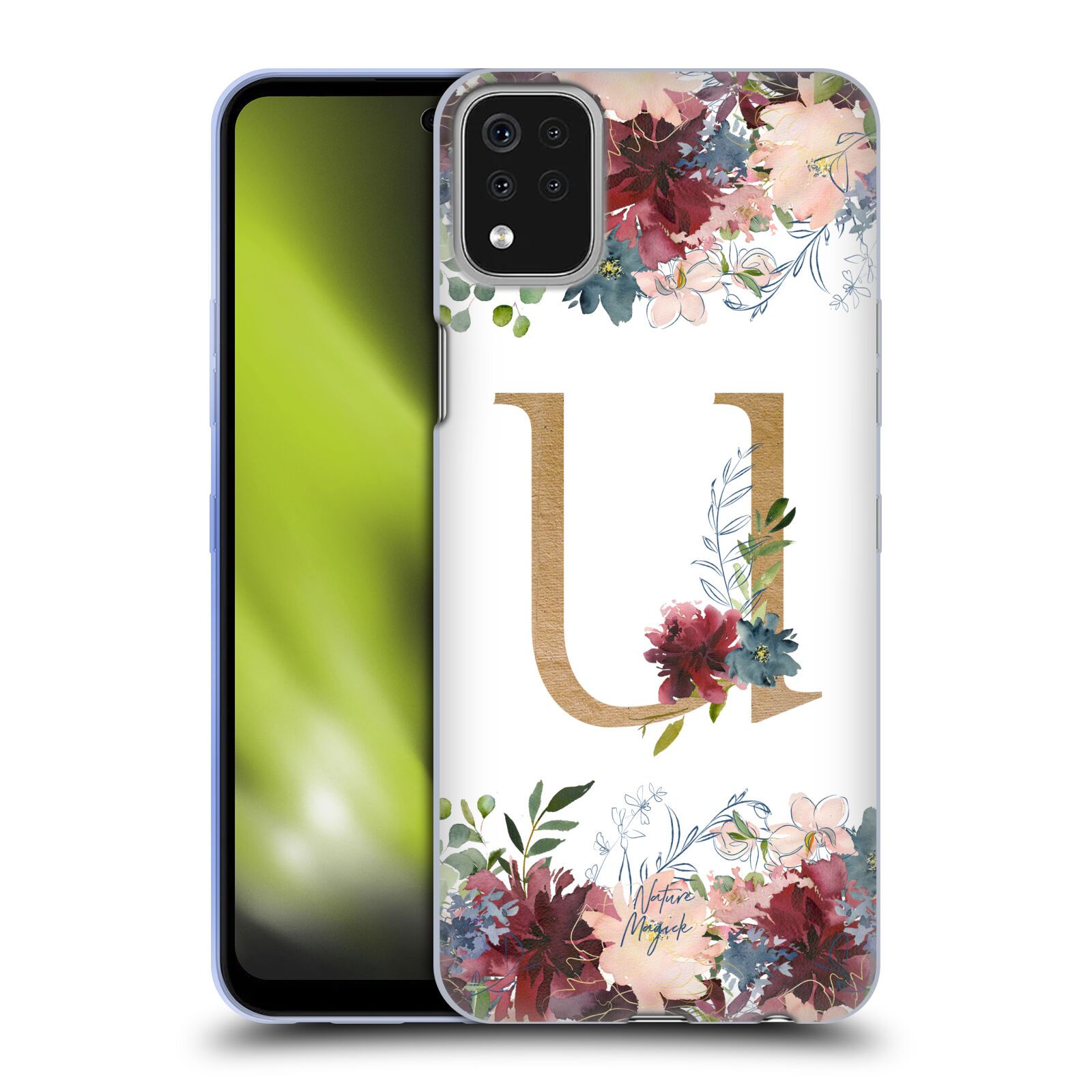 NATURE MAGICK FLOWERS MONOGRAM FLORAL GOLD 2 SOFT GEL CASE FOR LG PHONES 1 - Picture 14 of 19