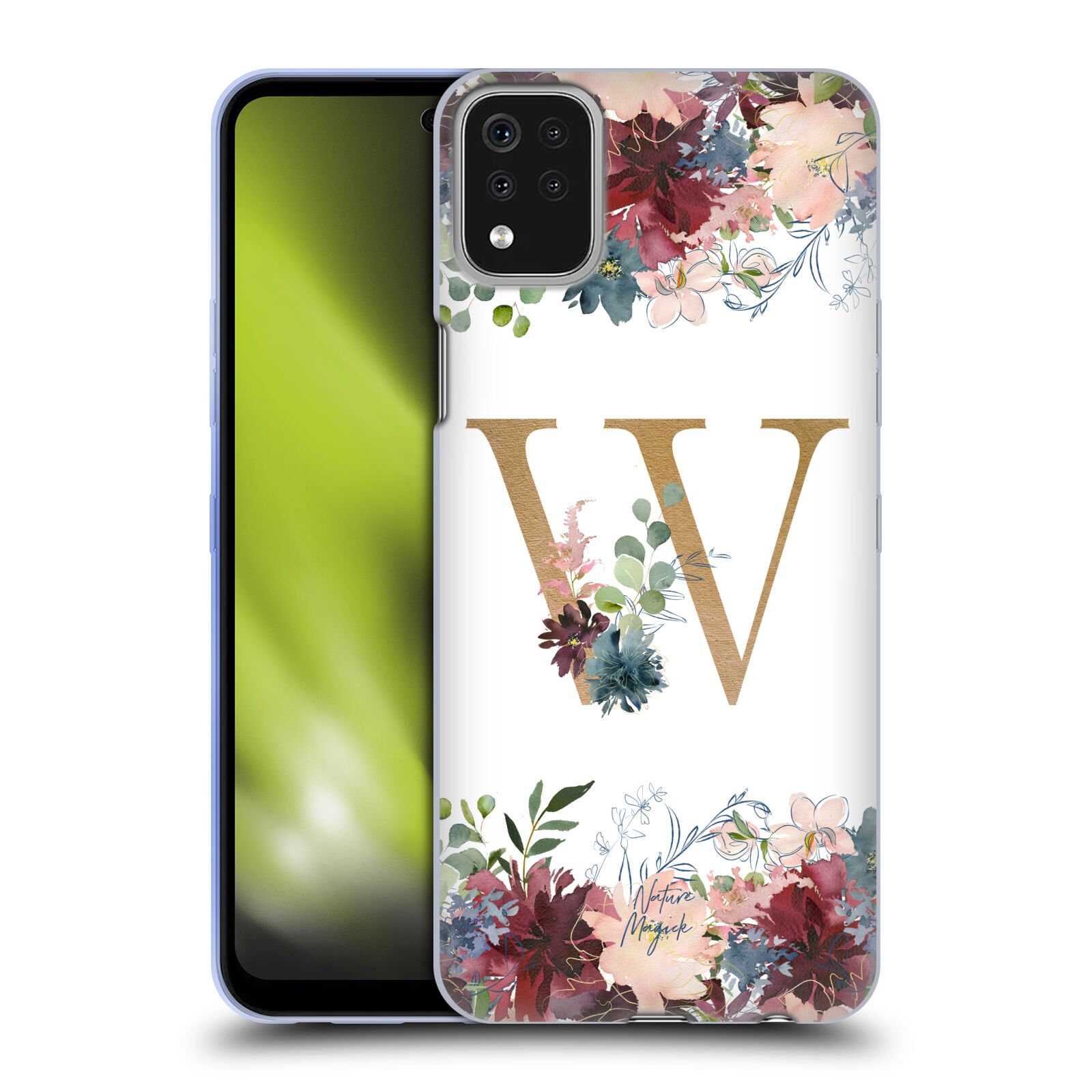 NATURE MAGICK FLOWERS MONOGRAM FLORAL GOLD 2 SOFT GEL CASE FOR LG PHONES 1 - Picture 16 of 19