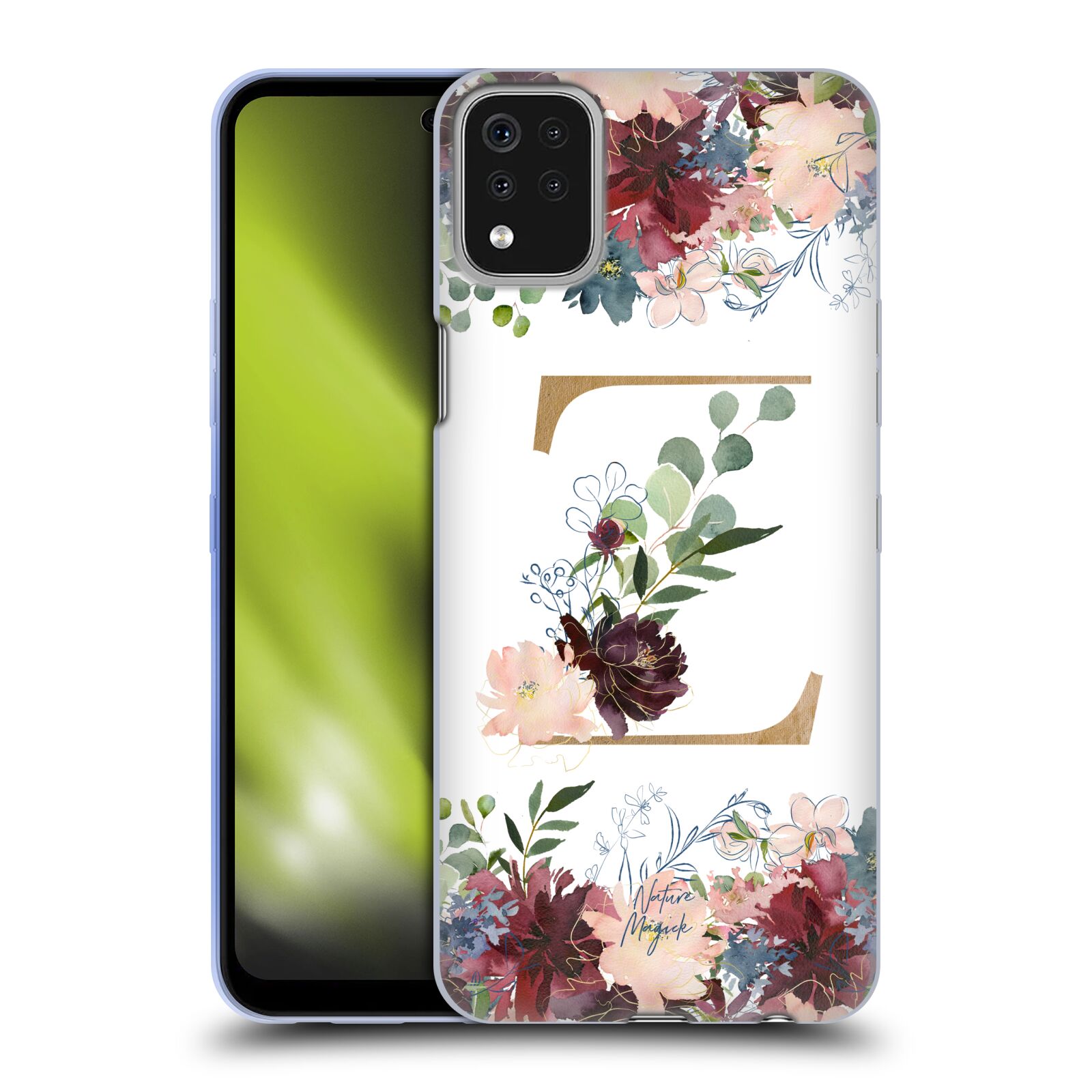 FUNDA DE GEL SUAVE CON MONOGRAMA FLORAL ORO 2 FLORES DE LA NATURALEZA PARA TELÉFONOS LG 1 - Imagen 8 de 8