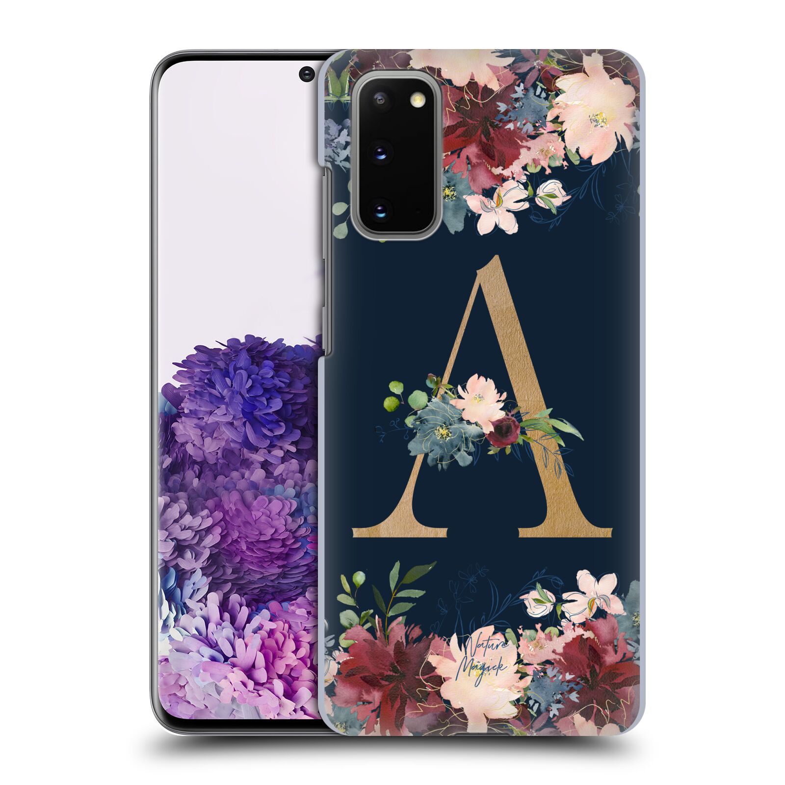 OFFICIAL NATURE MAGICK FLORAL MONOGRAM GOLD NAVY BACK CASE FOR SAMSUNG PHONES 1 - Picture 8 of 20