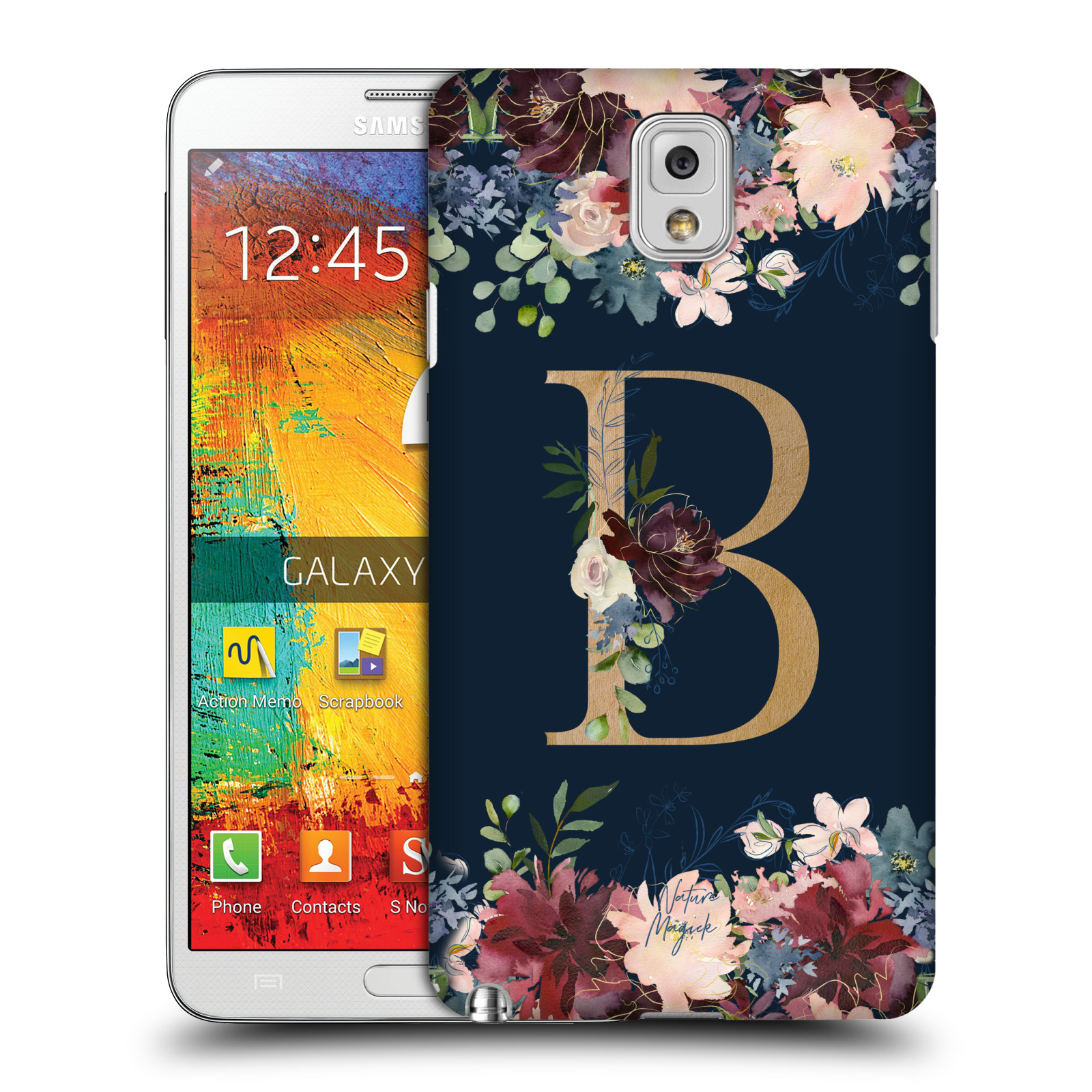 OFFICIAL NATURE MAGICK FLORAL MONOGRAM GOLD NAVY CASE FOR SAMSUNG PHONES 2 - Picture 9 of 20