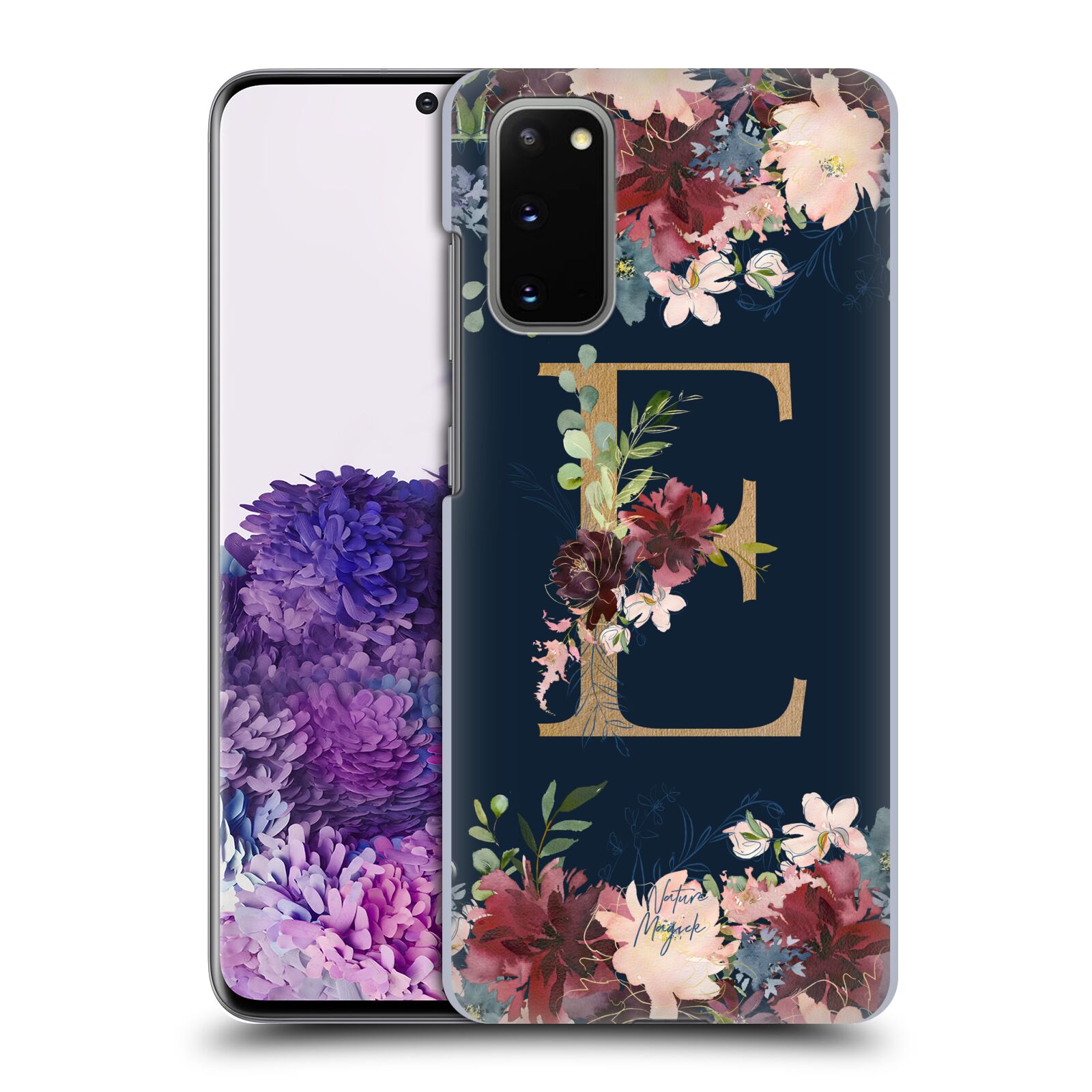 OFFICIAL NATURE MAGICK FLORAL MONOGRAM GOLD NAVY BACK CASE FOR SAMSUNG PHONES 1 - Picture 12 of 20
