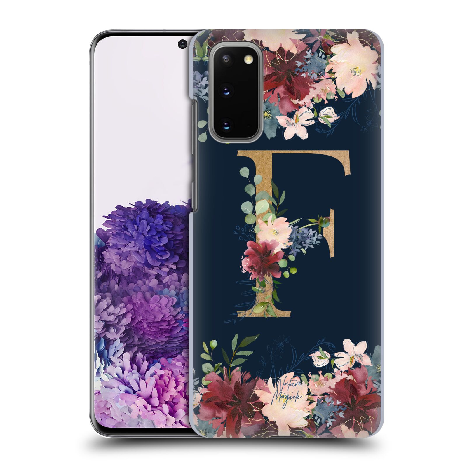 OFFICIAL NATURE MAGICK FLORAL MONOGRAM GOLD NAVY BACK CASE FOR SAMSUNG PHONES 1 - Picture 13 of 20