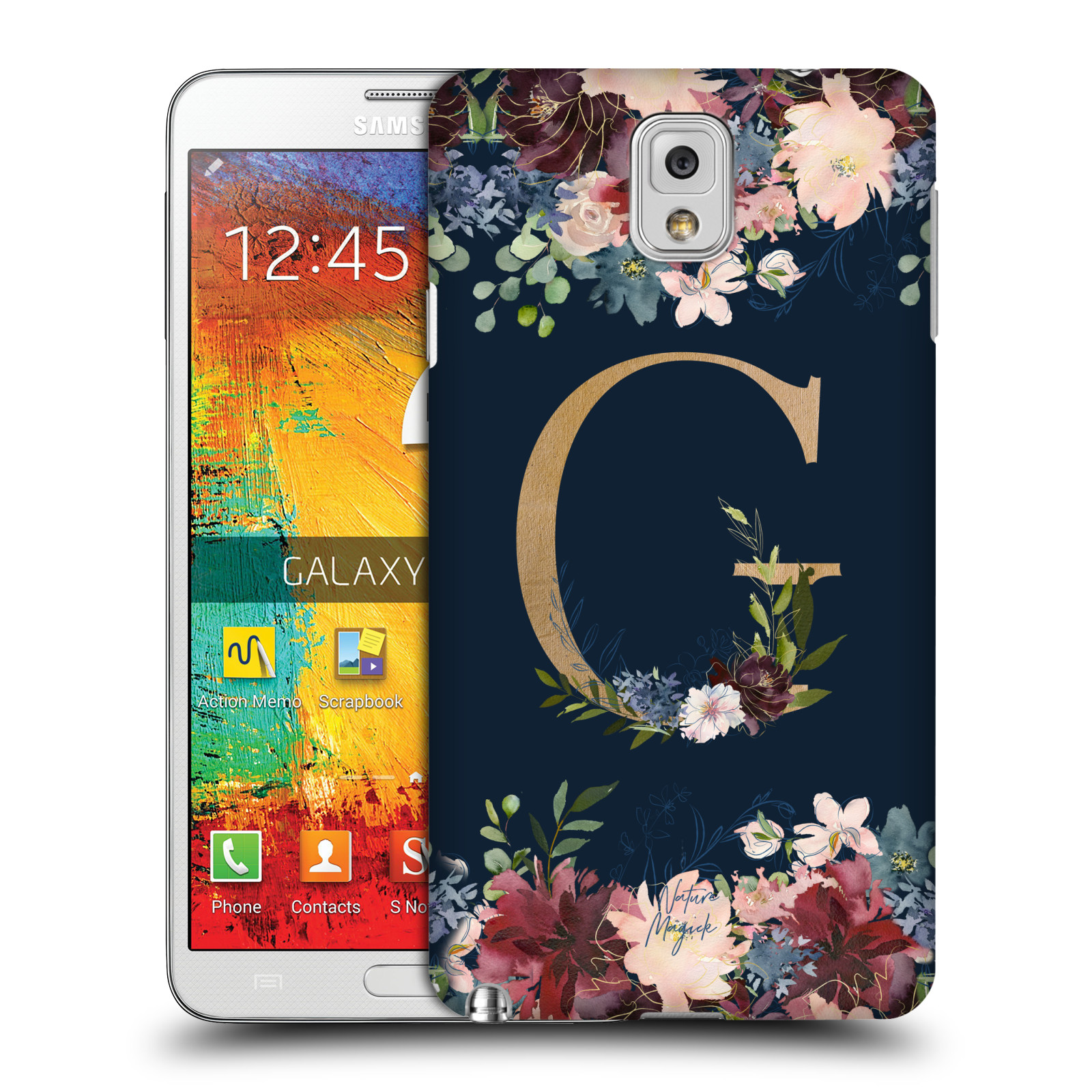 OFFICIAL NATURE MAGICK FLORAL MONOGRAM GOLD NAVY CASE FOR SAMSUNG PHONES 2 - Picture 14 of 20