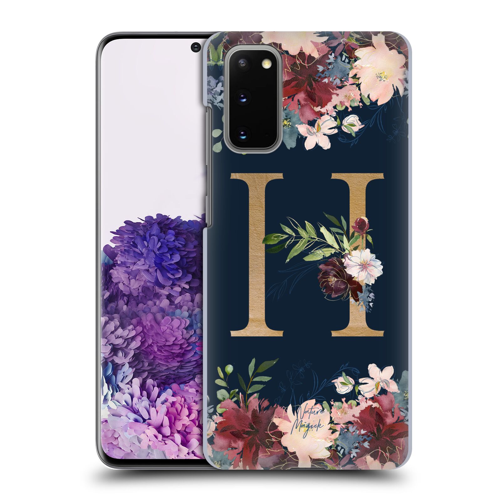 OFFICIAL NATURE MAGICK FLORAL MONOGRAM GOLD NAVY BACK CASE FOR SAMSUNG PHONES 1 - Picture 15 of 20