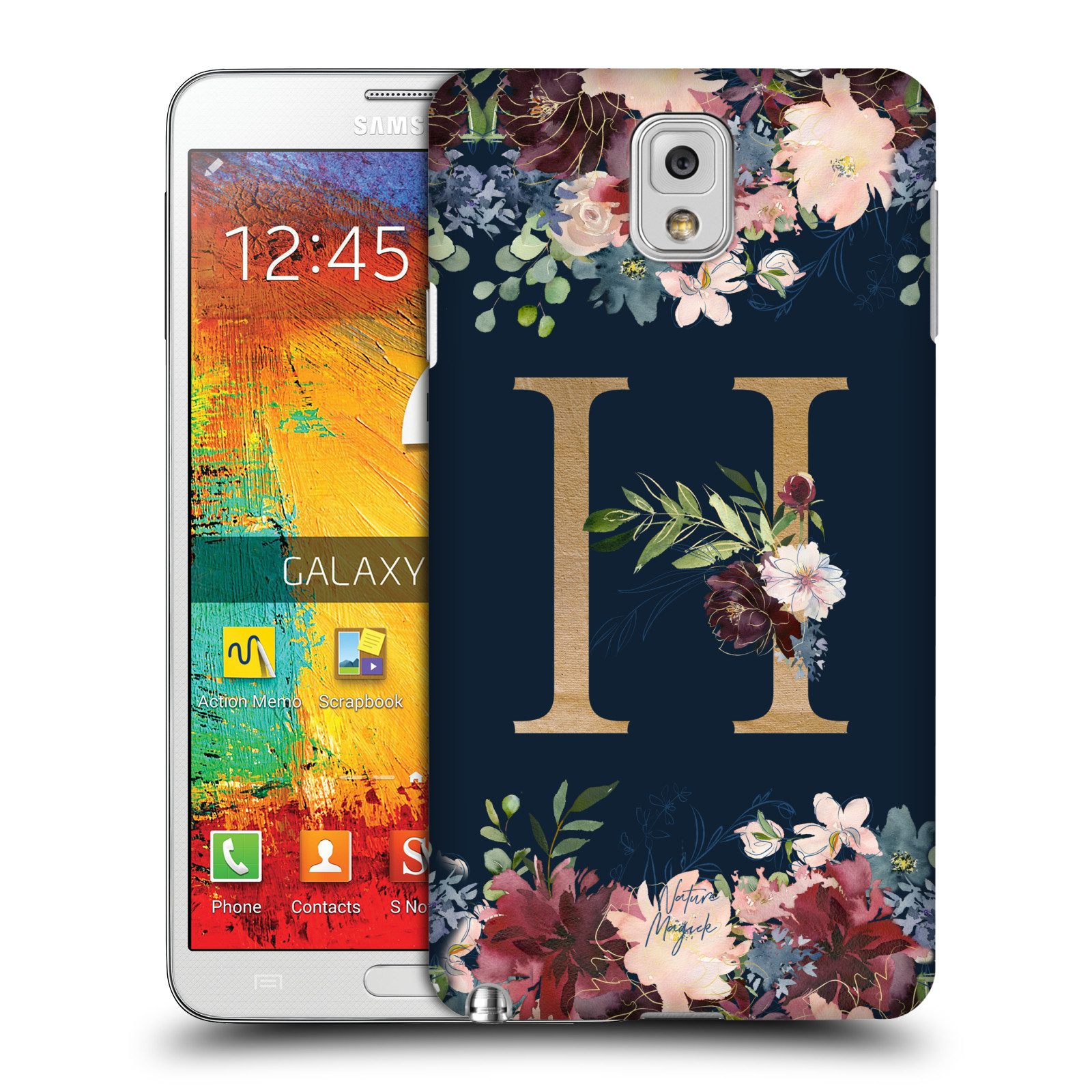 OFFICIAL NATURE MAGICK FLORAL MONOGRAM GOLD NAVY CASE FOR SAMSUNG PHONES 2 - Picture 15 of 20