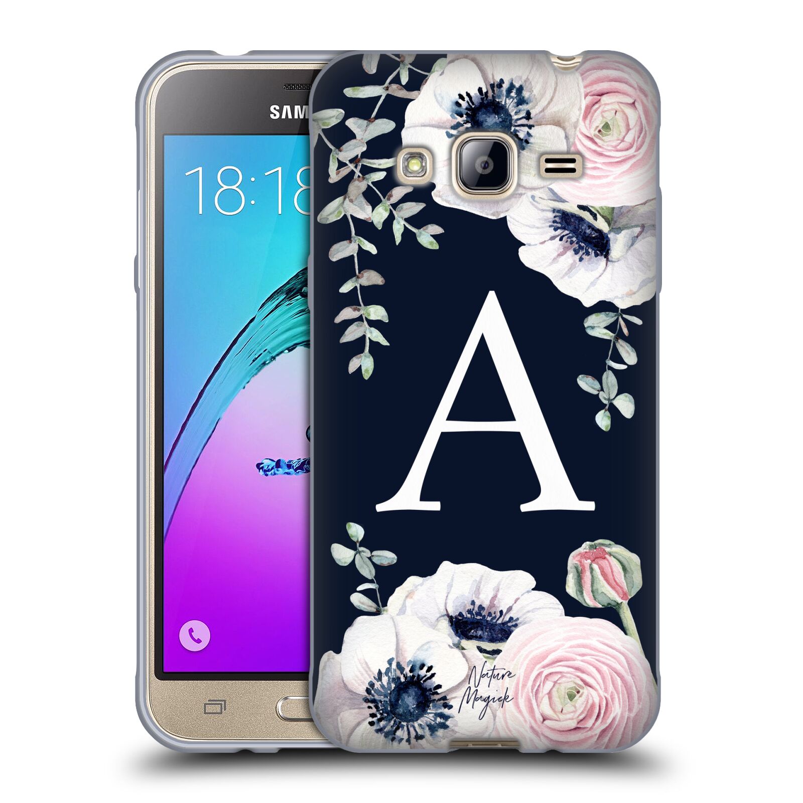 NATURE MAGICK FLORAL MONOGRAM NAVY FLOWERS 1 SOFT GEL CASE FOR SAMSUNG PHONES 3 - Picture 8 of 20