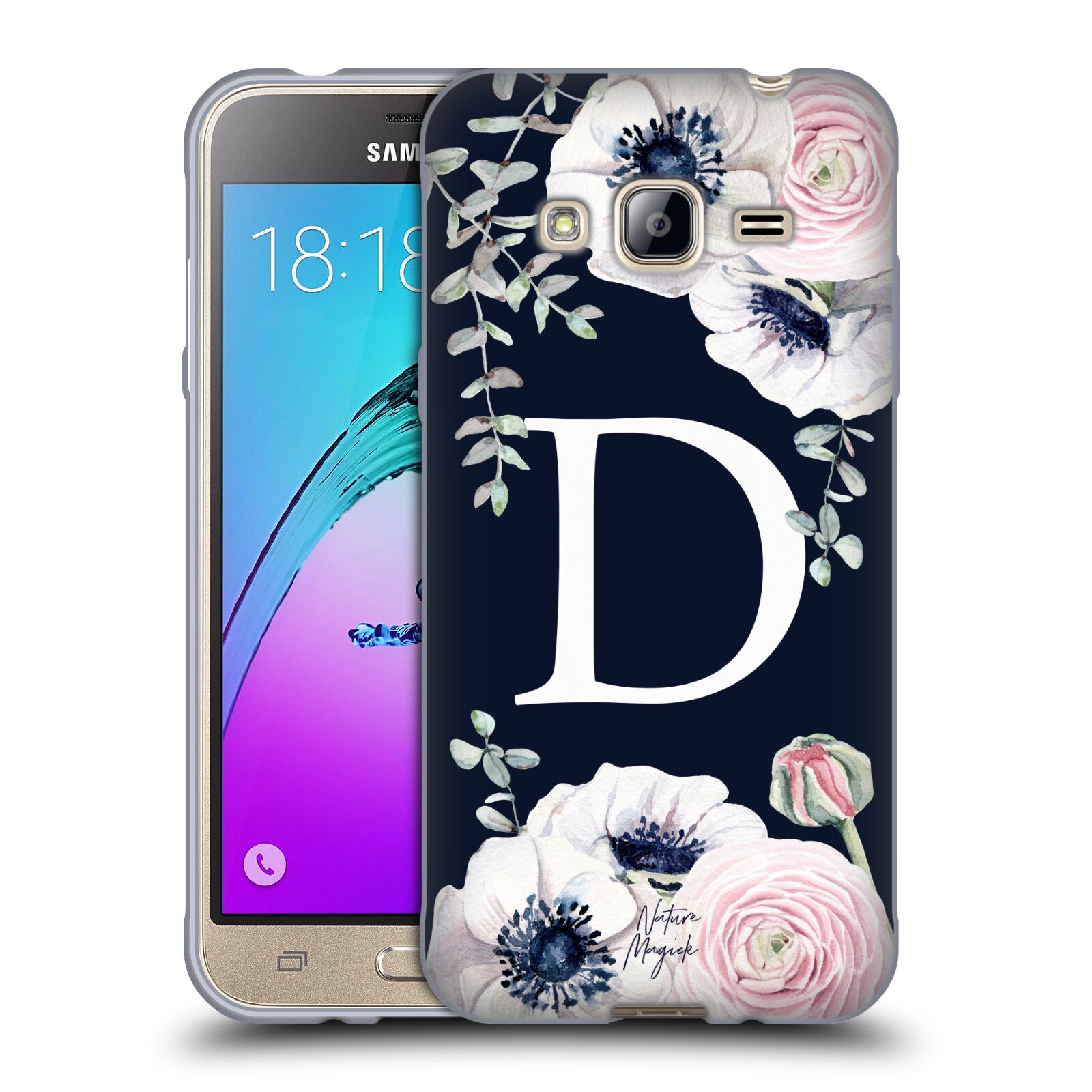 NATURE MAGICK FLORAL MONOGRAM NAVY FLOWERS 1 SOFT GEL CASE FOR SAMSUNG PHONES 3 - Picture 11 of 20