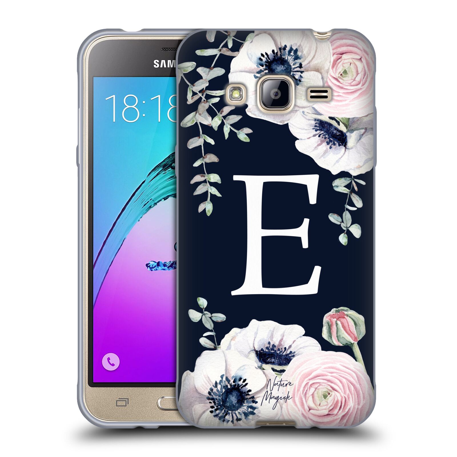 NATURE MAGICK FLORAL MONOGRAM NAVY FLOWERS 1 SOFT GEL CASE FOR SAMSUNG PHONES 3 - Picture 12 of 20