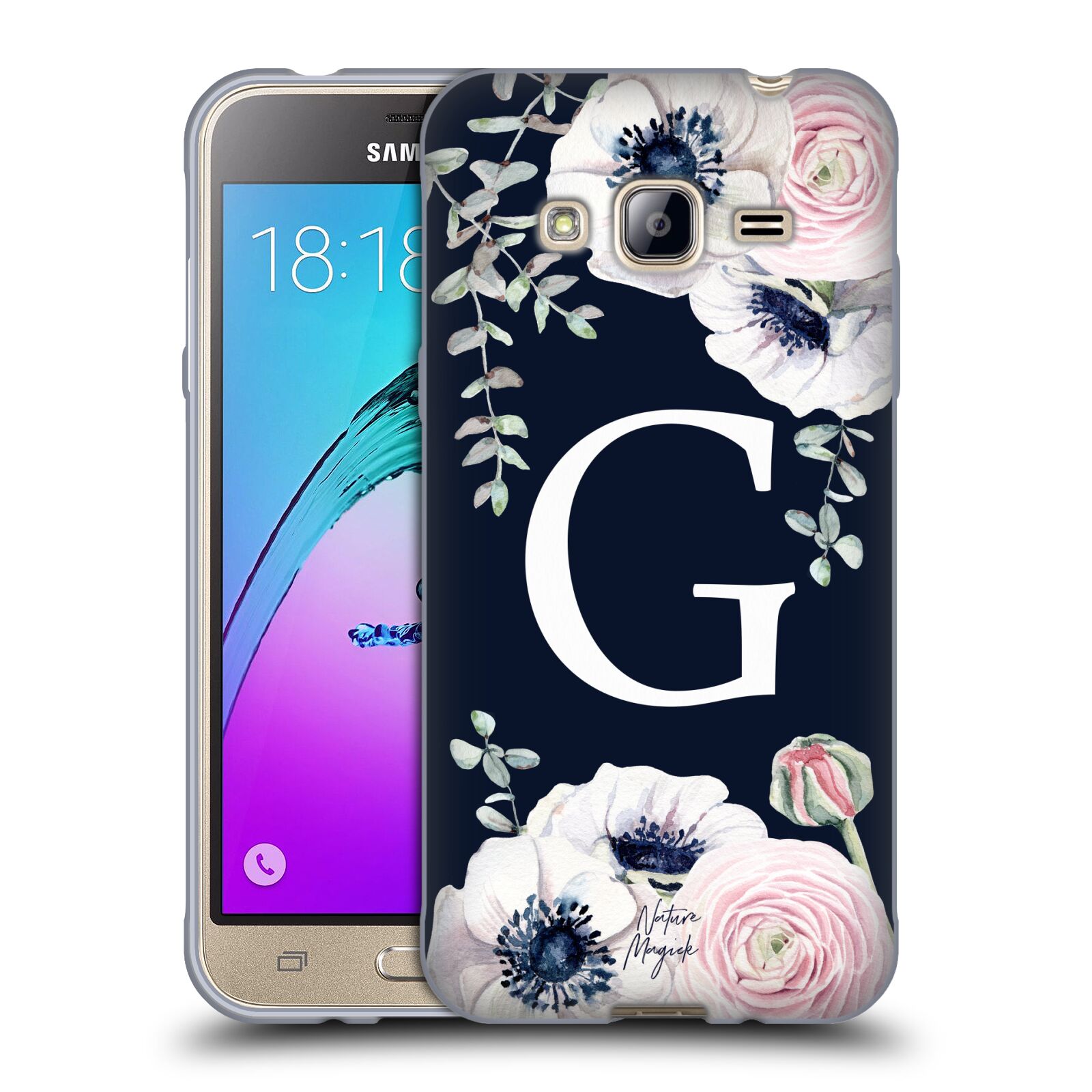 NATURE MAGICK FLORAL MONOGRAM NAVY FLOWERS 1 SOFT GEL CASE FOR SAMSUNG PHONES 3 - Picture 14 of 20