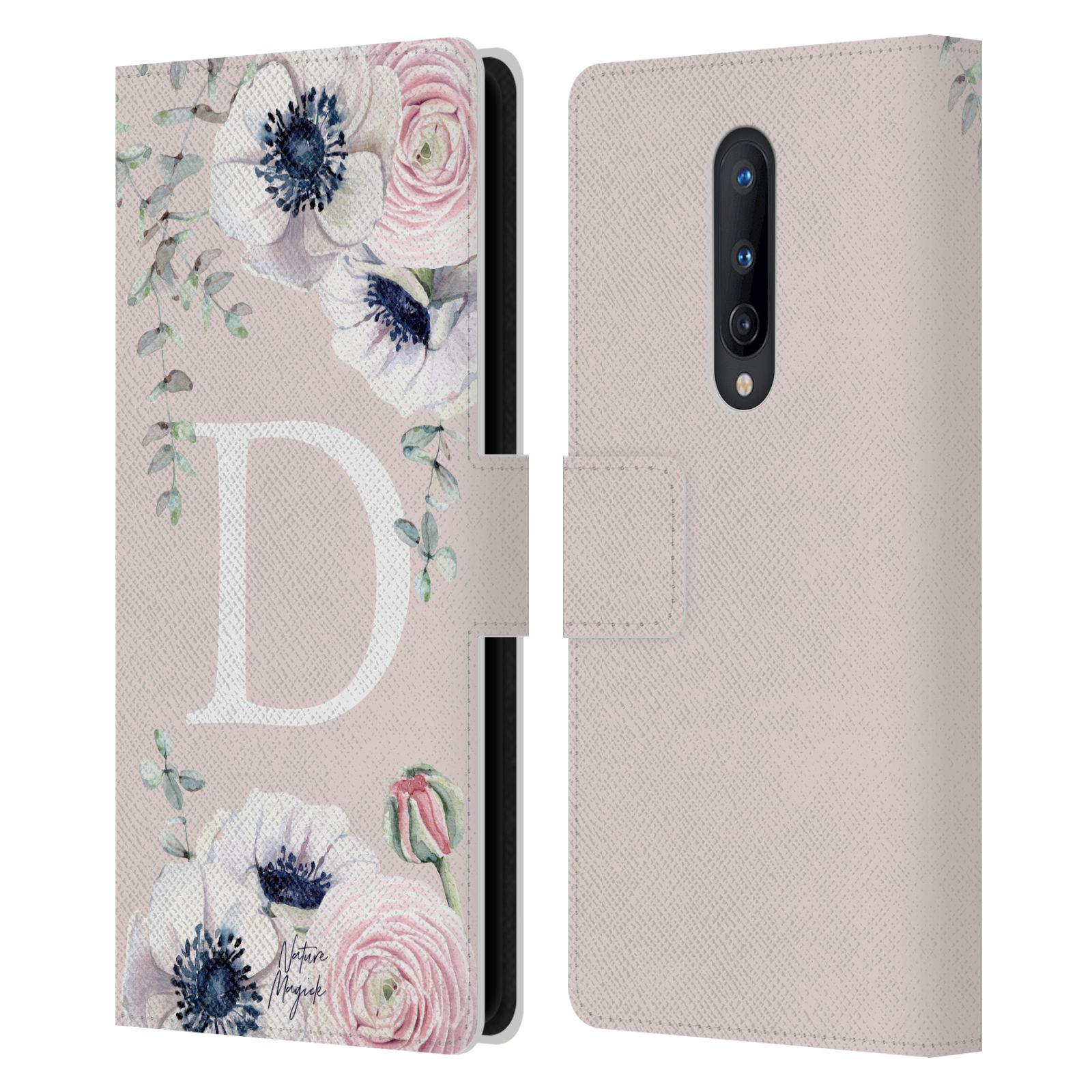 CUSTODIA A LIBRO IN PELLE NATURE MAGICK FLOREALE MONOGRAM FIORI ROSA PER TELEFONI ONEPLUS - Foto 10 di 19