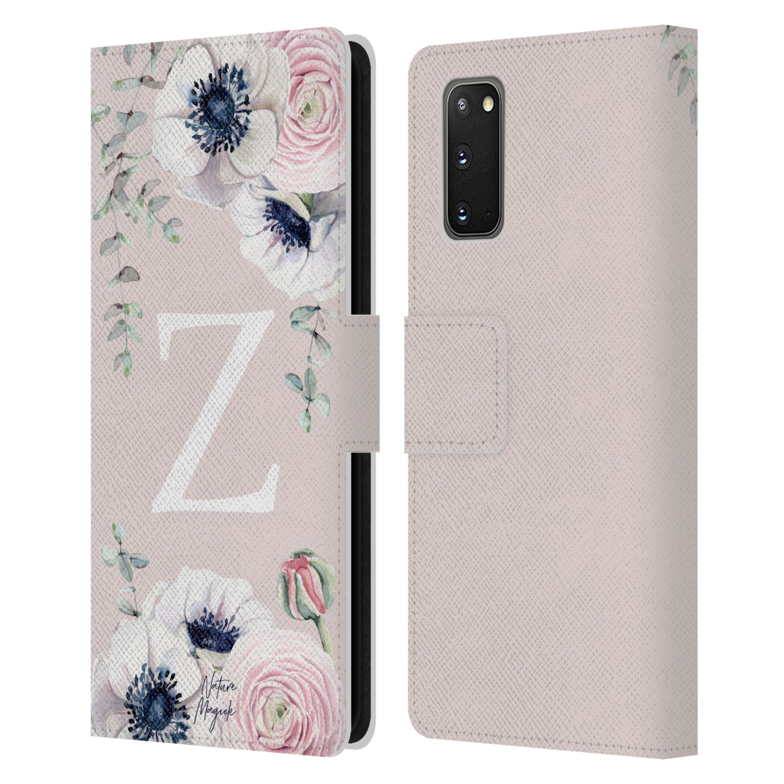 NATURE MAGICK FLORAL MONOGRAM PINK FLOWERS 2 LEATHER BOOK CASE FOR SAMSUNG 1 - Picture 18 of 18