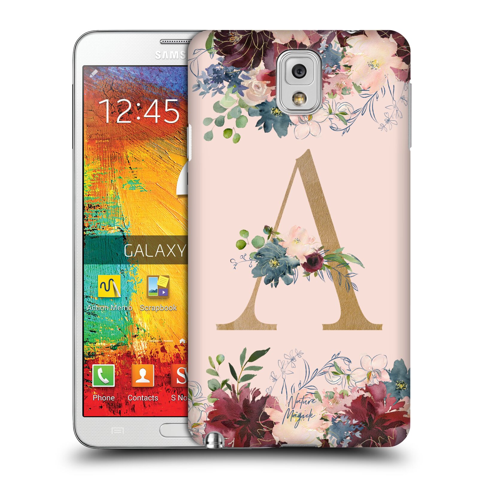 NATURE MAGICK FLOWERS MONOGRAM ROSE GOLD 1 HARD BACK CASE FOR SAMSUNG PHONES 2 - Picture 8 of 20