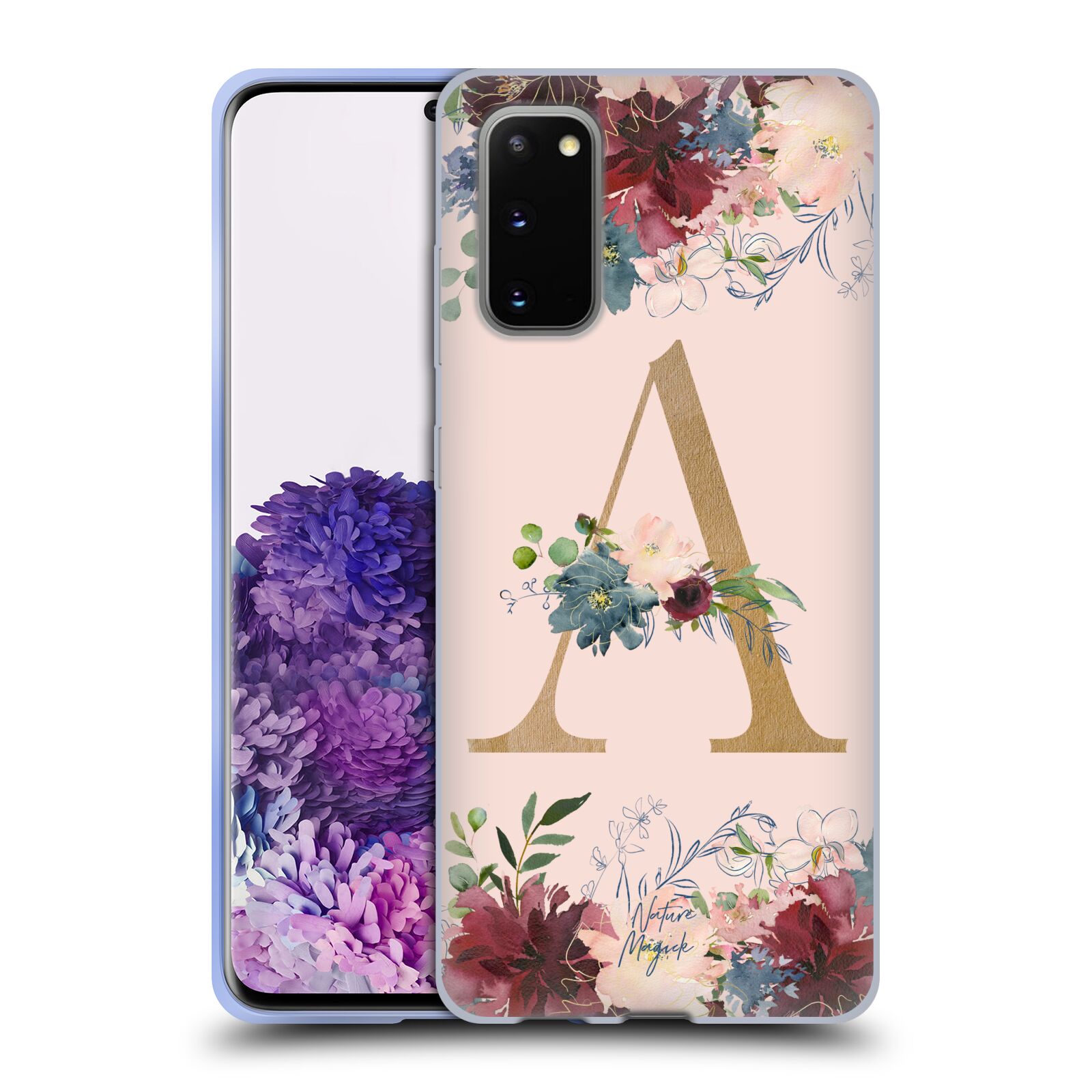NATURE MAGICK FLOWERS MONOGRAM ROSE GOLD 1 SOFT GEL CASE FOR SAMSUNG PHONES 1 - Picture 8 of 20