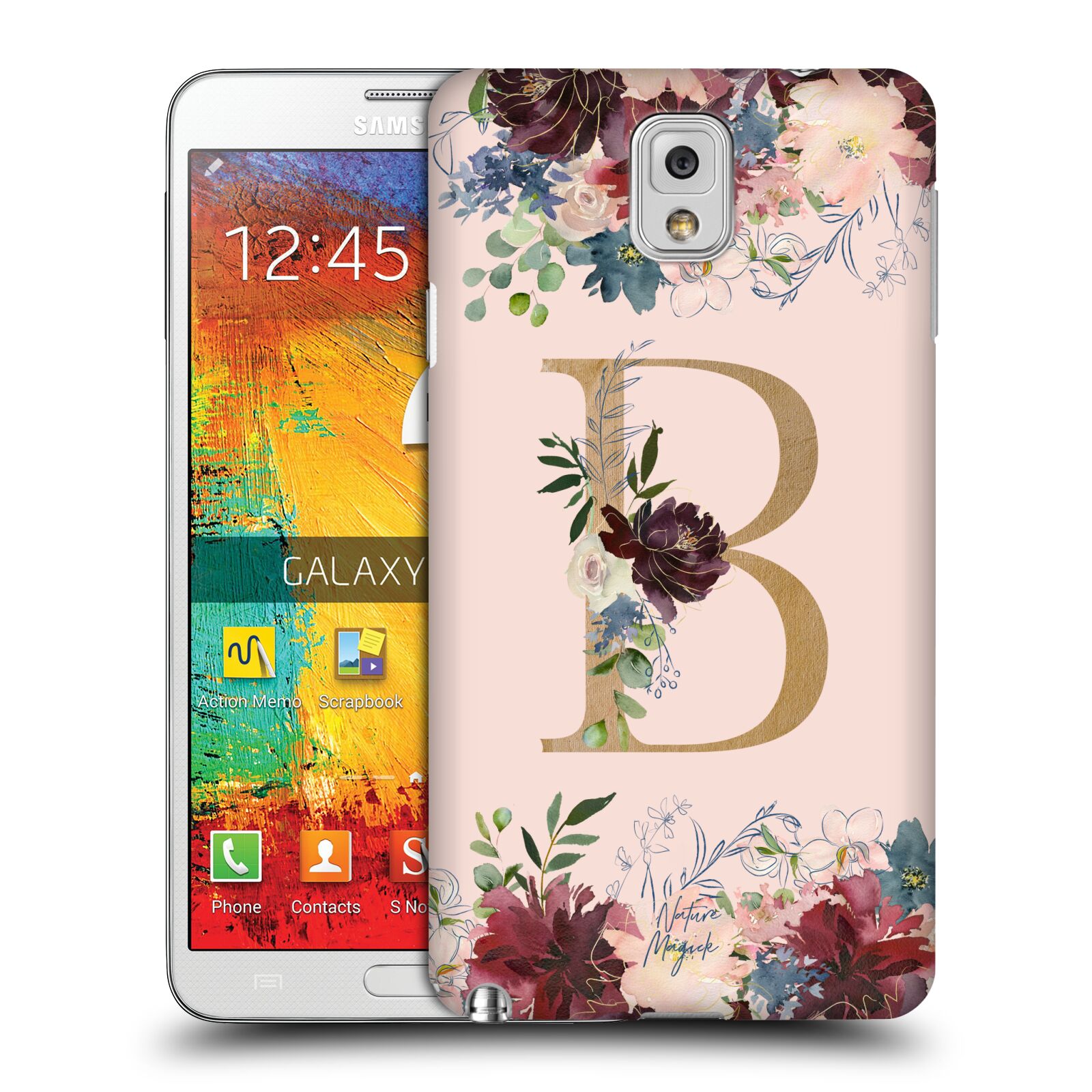 NATURE MAGICK FLOWERS MONOGRAM ROSE GOLD 1 HARD BACK CASE FOR SAMSUNG PHONES 2 - Picture 9 of 20