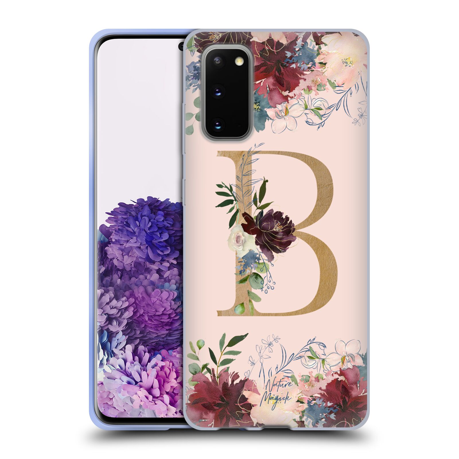 NATURE MAGICK FLOWERS MONOGRAM ROSE GOLD 1 SOFT GEL CASE FOR SAMSUNG PHONES 1 - Picture 9 of 20