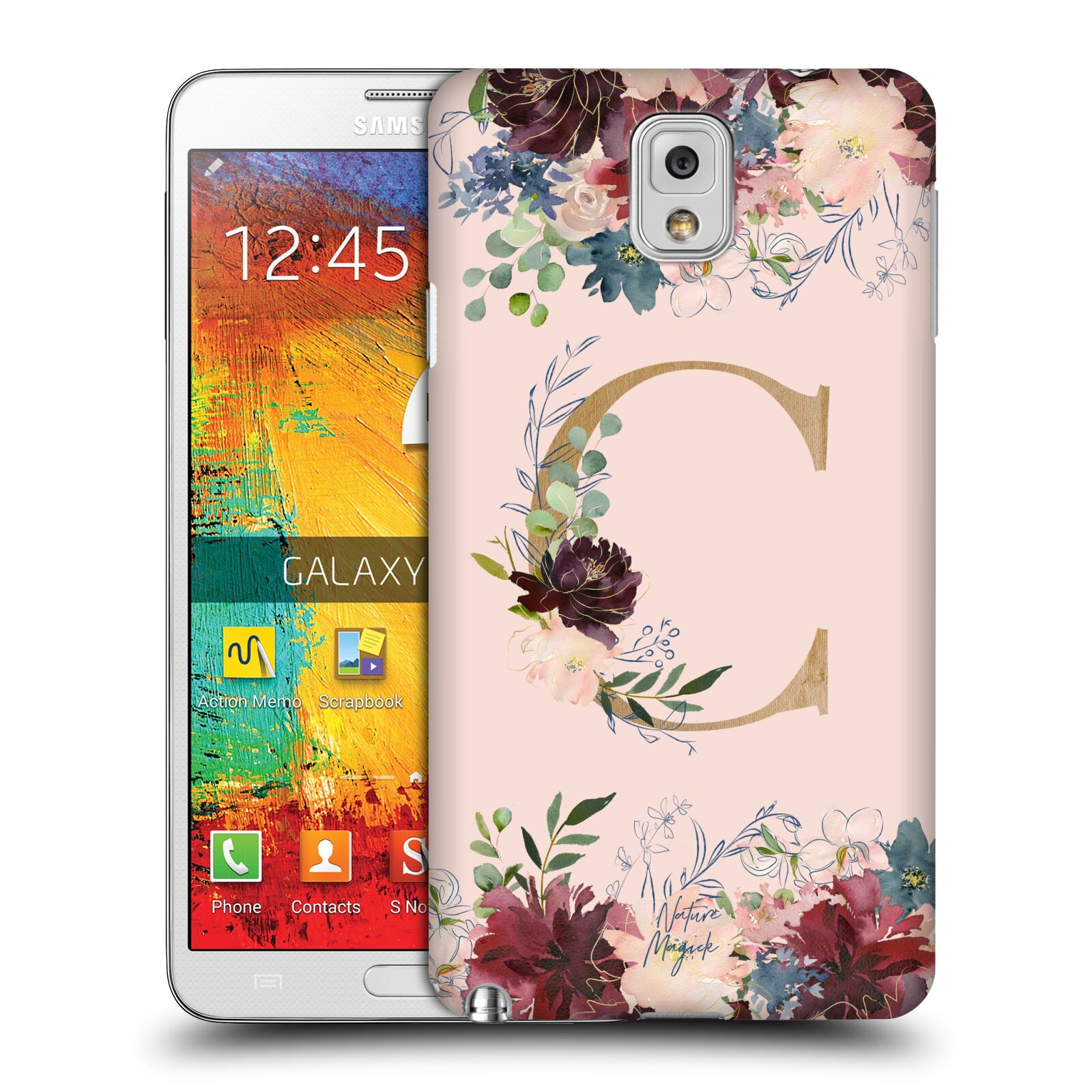 NATURE MAGICK FLOWERS MONOGRAM ROSE GOLD 1 HARD BACK CASE FOR SAMSUNG PHONES 2 - Picture 10 of 20