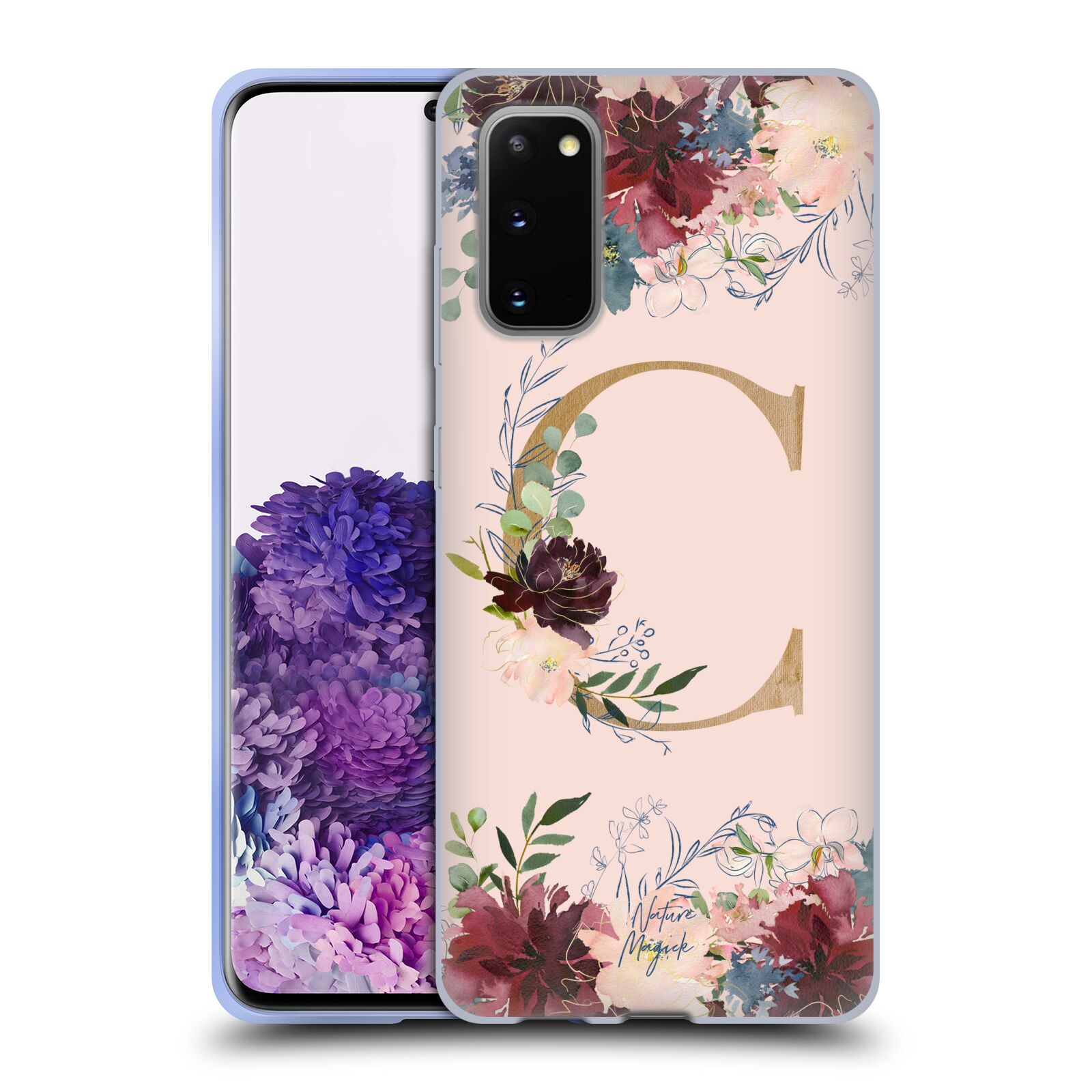 NATURE MAGICK FLOWERS MONOGRAM ROSE GOLD 1 SOFT GEL CASE FOR SAMSUNG PHONES 1 - Picture 10 of 20