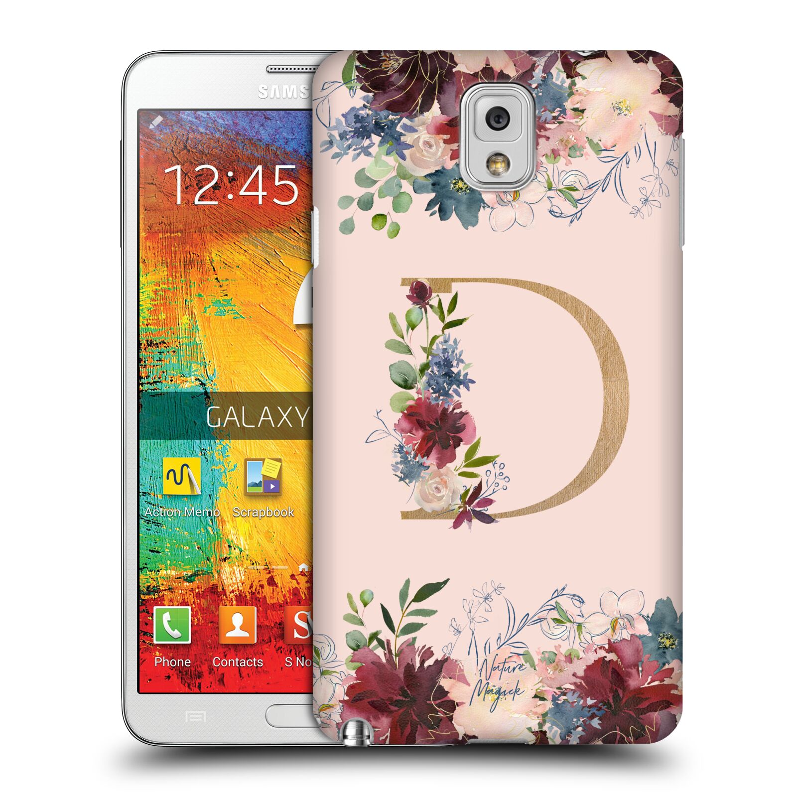 NATURE MAGICK FLOWERS MONOGRAM ROSE GOLD 1 HARD BACK CASE FOR SAMSUNG PHONES 2 - Picture 11 of 20
