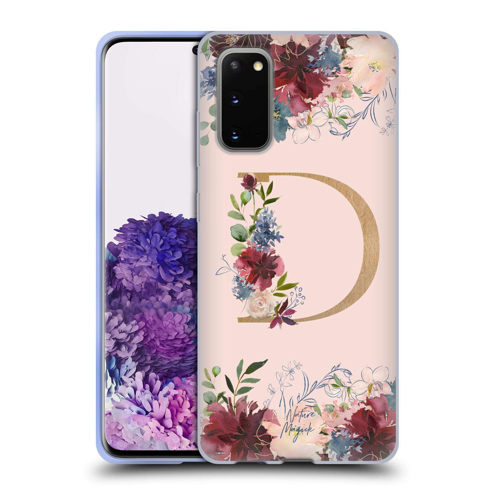 NATURE MAGICK FLOWERS MONOGRAM ROSE GOLD 1 SOFT GEL CASE FOR SAMSUNG PHONES 1 - Picture 11 of 20