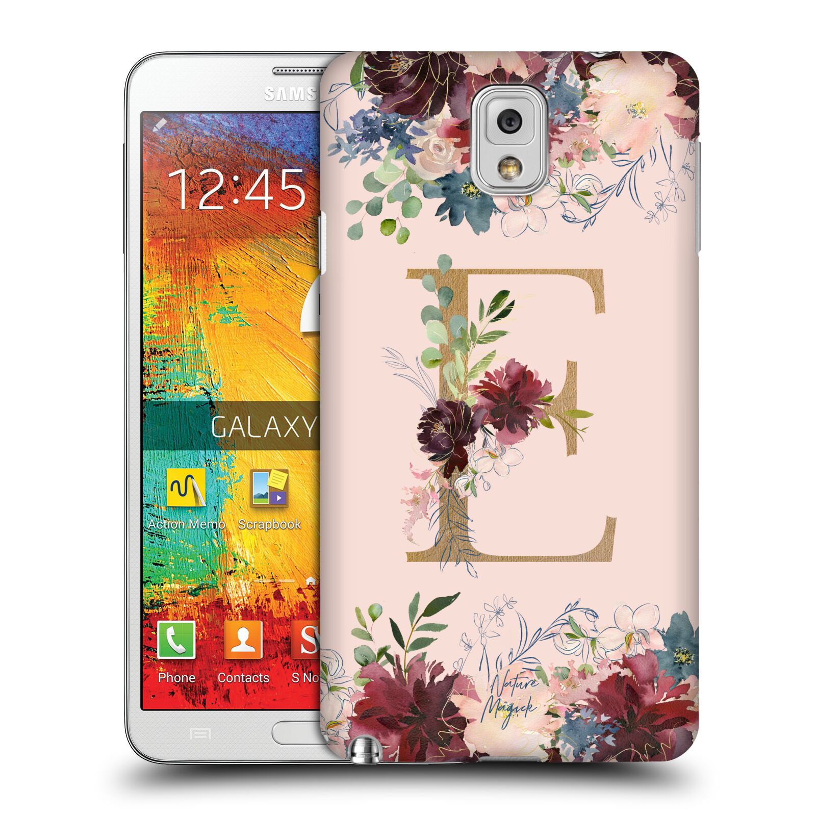 NATURE MAGICK FLOWERS MONOGRAM ROSE GOLD 1 HARD BACK CASE FOR SAMSUNG PHONES 2 - Picture 12 of 20