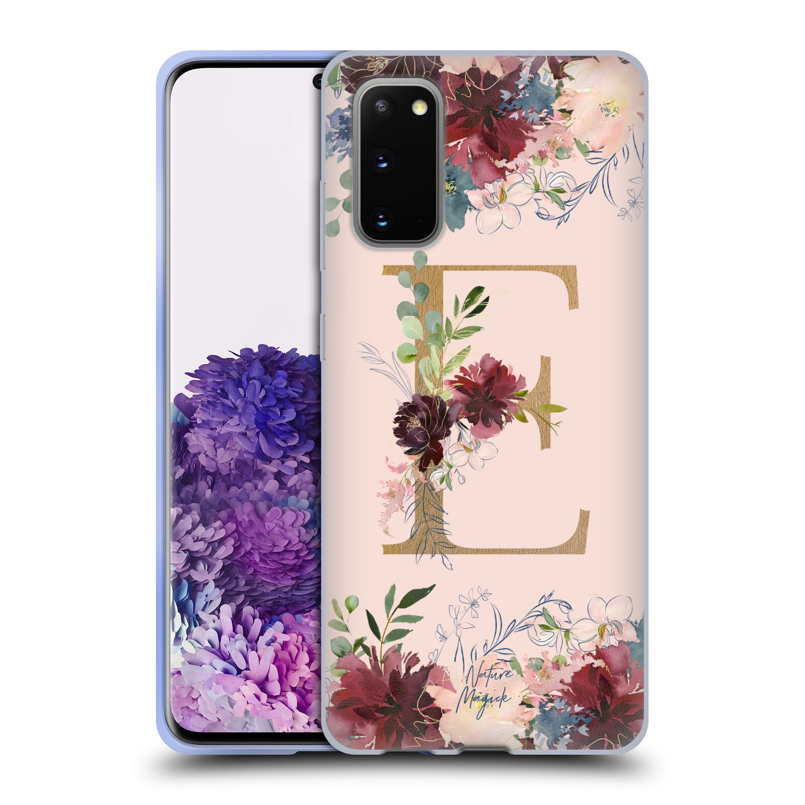 NATURE MAGICK FLOWERS MONOGRAM ROSE GOLD 1 SOFT GEL CASE FOR SAMSUNG PHONES 1 - Picture 12 of 20