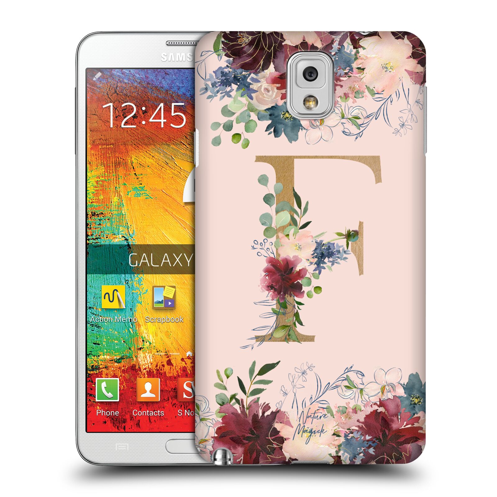 NATURE MAGICK FLOWERS MONOGRAM ROSE GOLD 1 HARD BACK CASE FOR SAMSUNG PHONES 2 - Picture 13 of 20