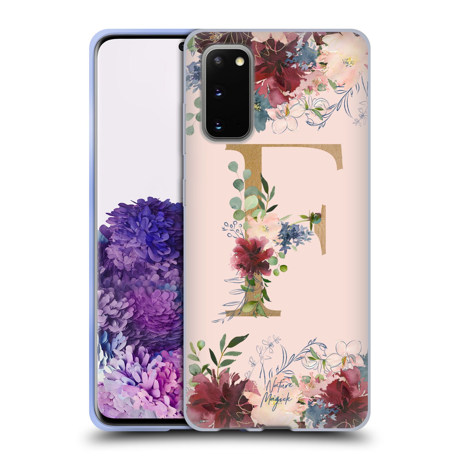NATURE MAGICK FLOWERS MONOGRAM ROSE GOLD 1 SOFT GEL CASE FOR SAMSUNG PHONES 1 - Picture 13 of 20
