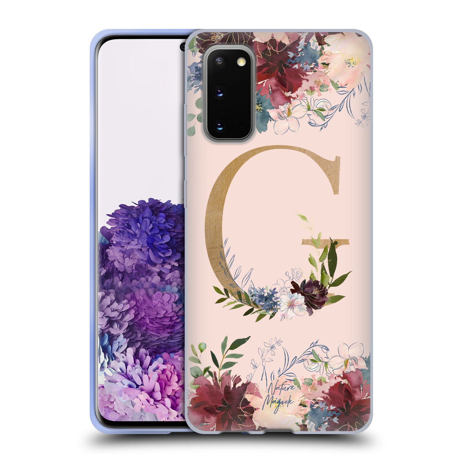 NATURE MAGICK FLOWERS MONOGRAM ROSE GOLD 1 SOFT GEL CASE FOR SAMSUNG PHONES 1 - Picture 14 of 20