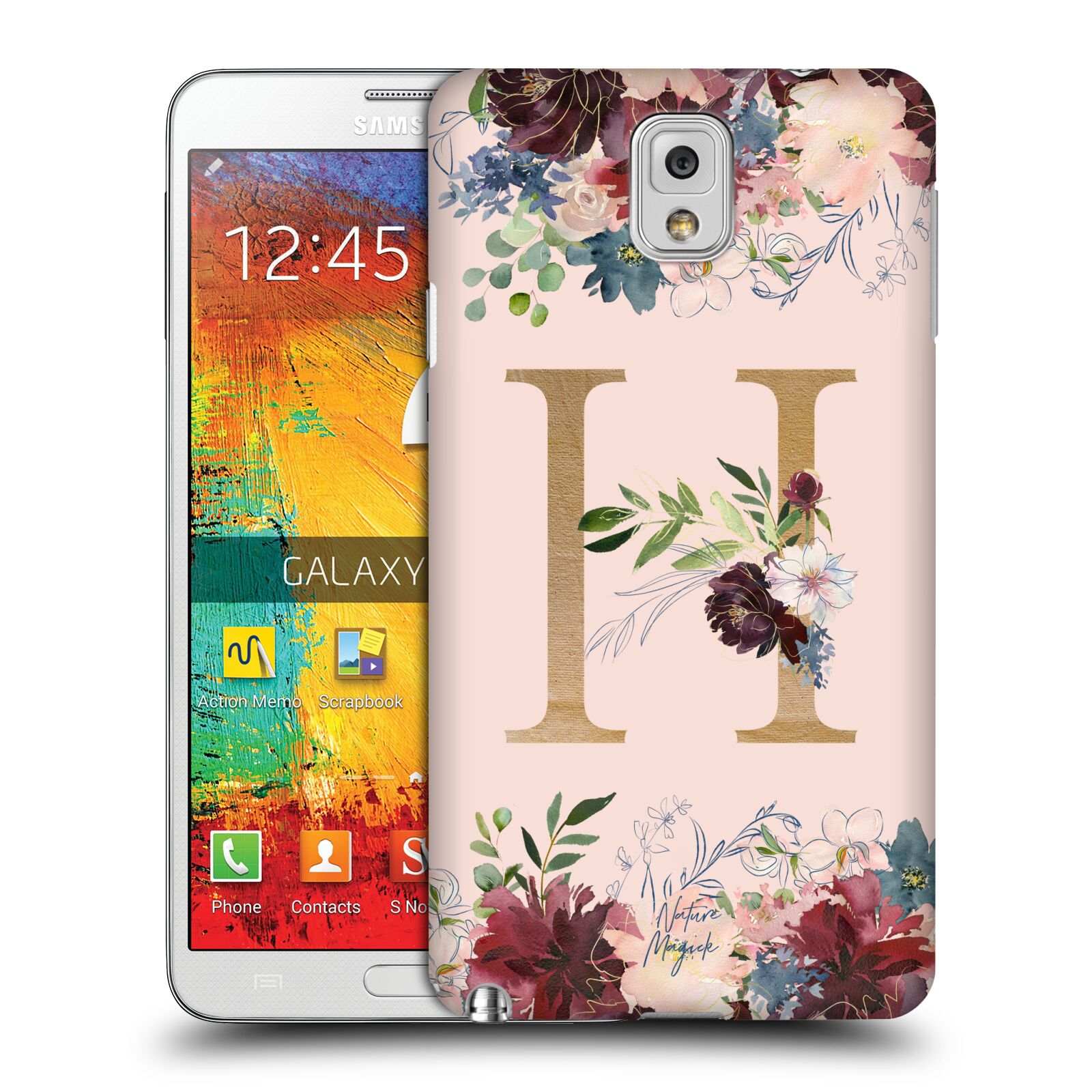 NATURE MAGICK FLOWERS MONOGRAM ROSE GOLD 1 HARD BACK CASE FOR SAMSUNG PHONES 2 - Picture 15 of 20