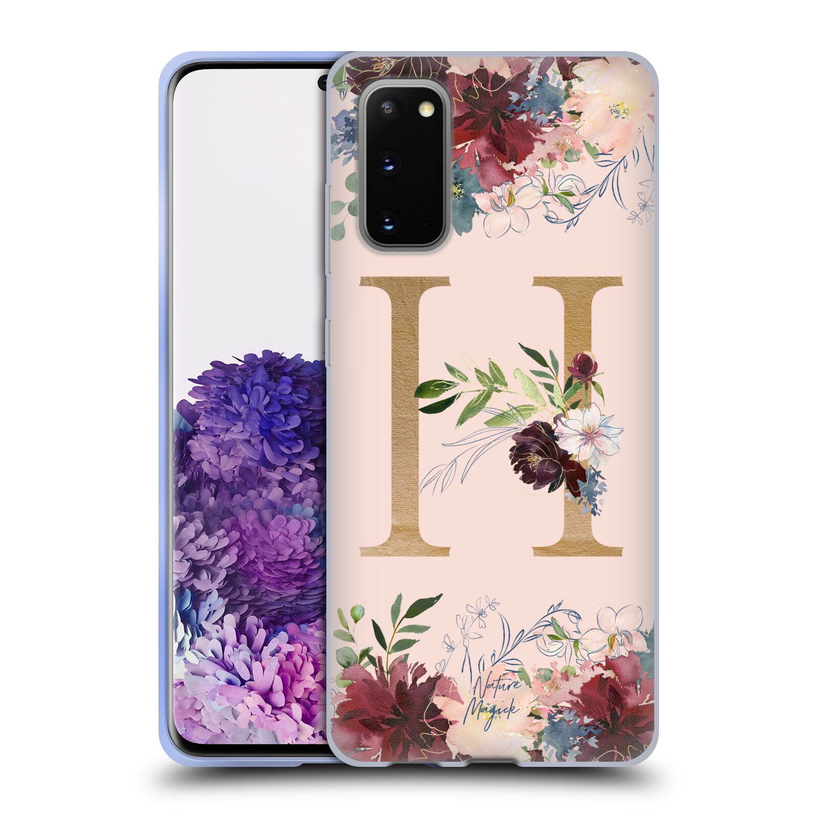 NATURE MAGICK FLOWERS MONOGRAM ROSE GOLD 1 SOFT GEL CASE FOR SAMSUNG PHONES 1 - Picture 15 of 20