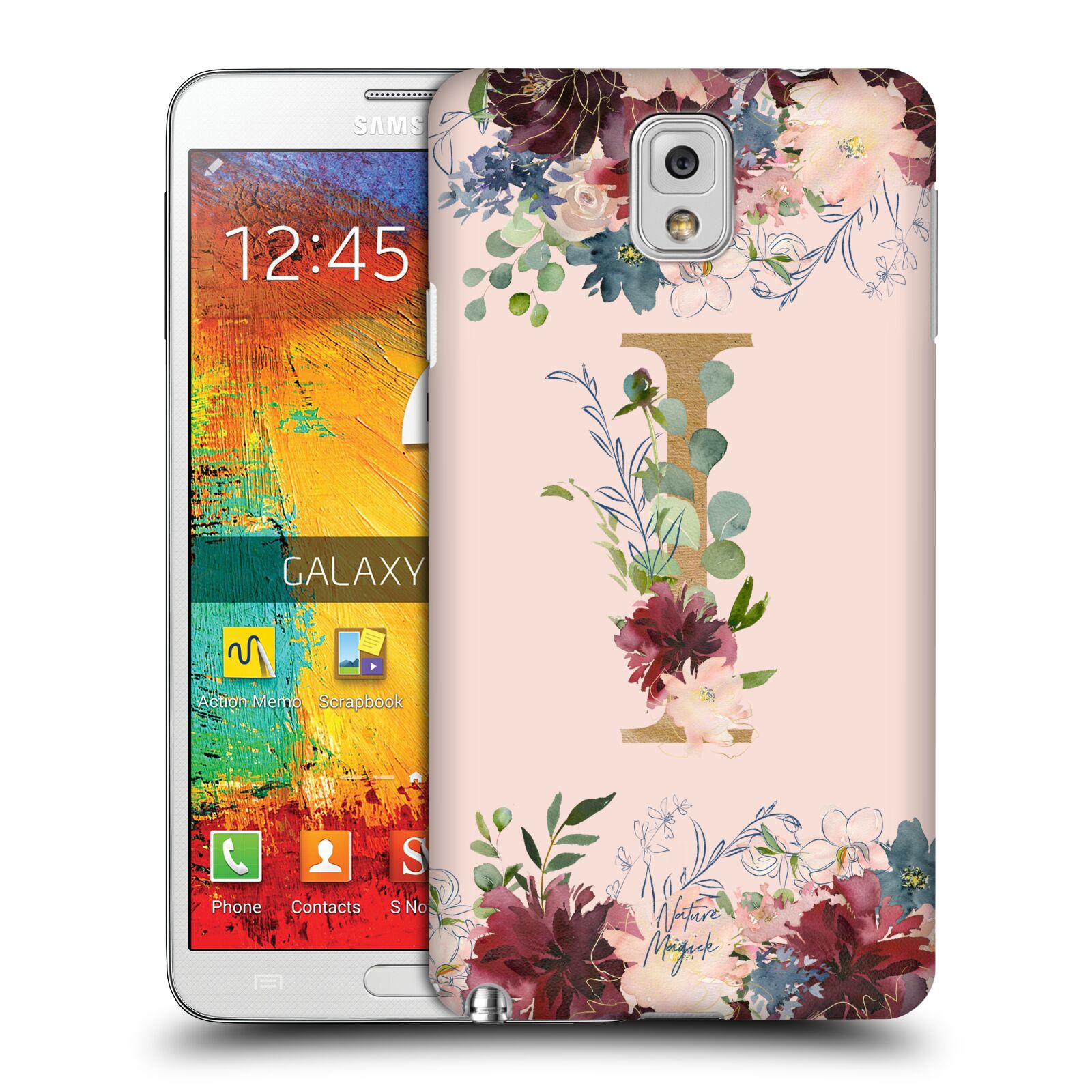 NATURE MAGICK FLOWERS MONOGRAM ROSE GOLD 1 HARD BACK CASE FOR SAMSUNG PHONES 2 - Picture 16 of 20
