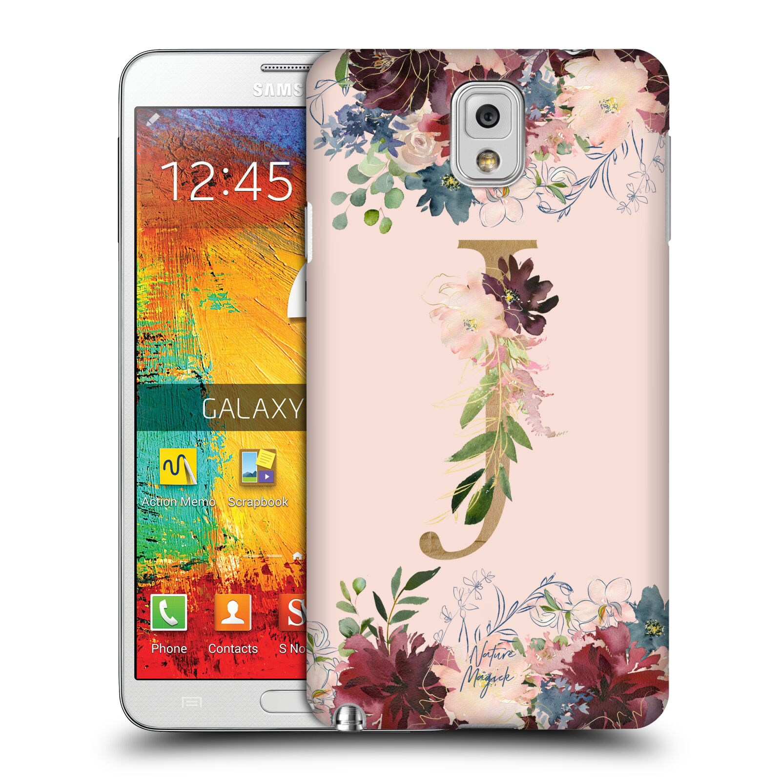 NATURE MAGICK FLOWERS MONOGRAM ROSE GOLD 1 HARD BACK CASE FOR SAMSUNG PHONES 2 - Picture 17 of 20