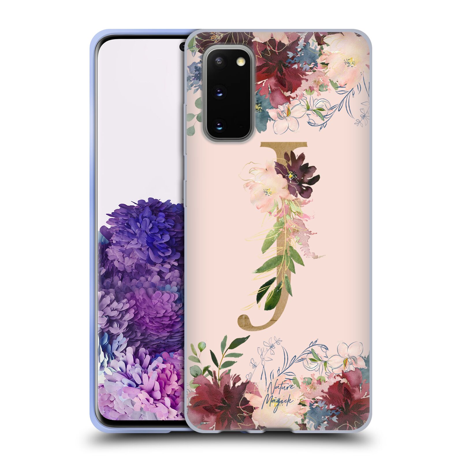 NATURE MAGICK FLOWERS MONOGRAM ROSE GOLD 1 SOFT GEL CASE FOR SAMSUNG PHONES 1 - Picture 17 of 20