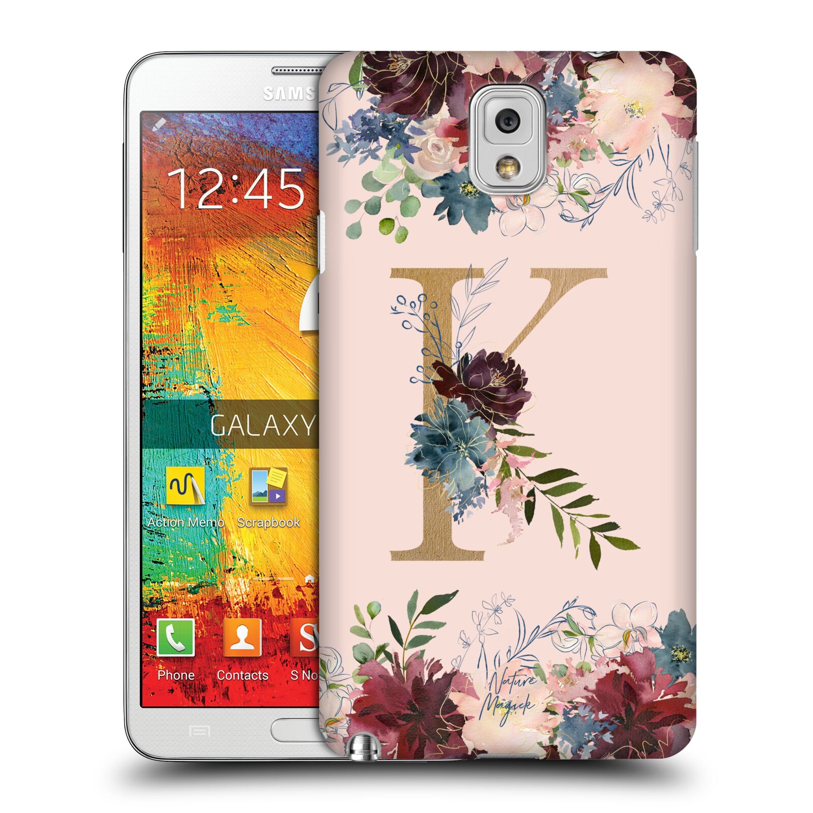 NATURE MAGICK FLOWERS MONOGRAM ROSE GOLD 1 HARD BACK CASE FOR SAMSUNG PHONES 2 - Picture 18 of 20