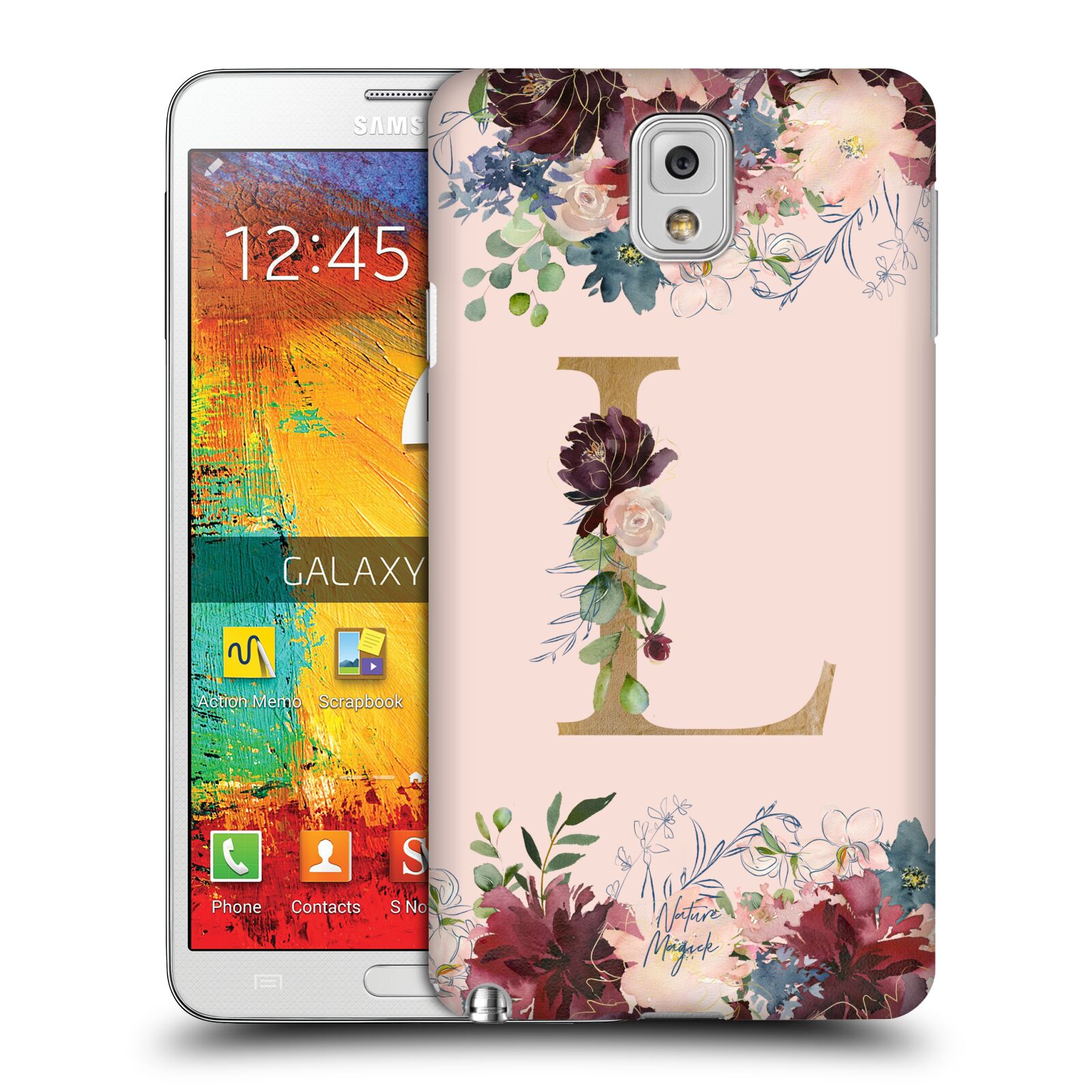 NATURE MAGICK FLOWERS MONOGRAM ROSE GOLD 1 HARD BACK CASE FOR SAMSUNG PHONES 2 - Picture 19 of 20
