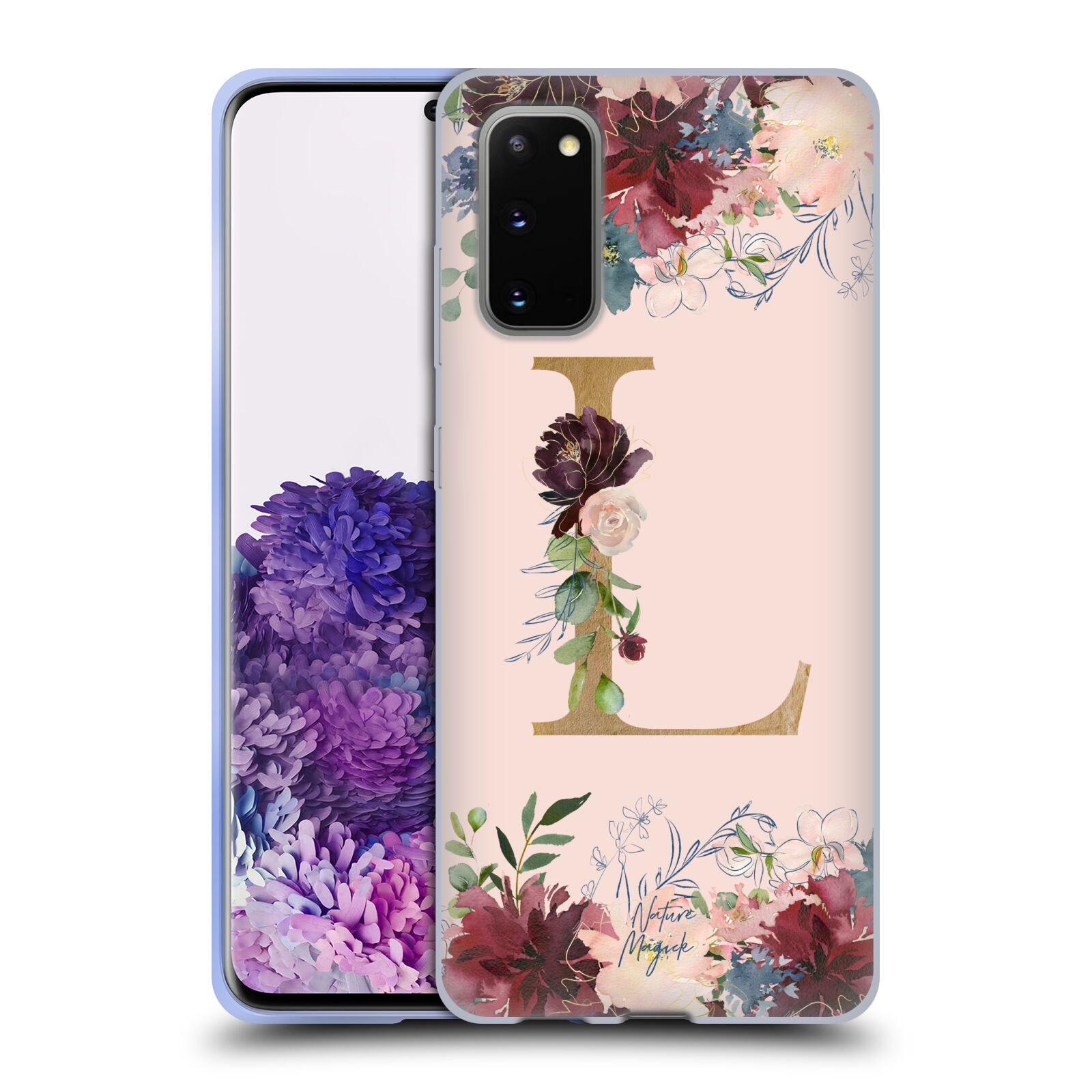 NATURE MAGICK FLOWERS MONOGRAM ROSE GOLD 1 SOFT GEL CASE FOR SAMSUNG PHONES 1 - Picture 19 of 20