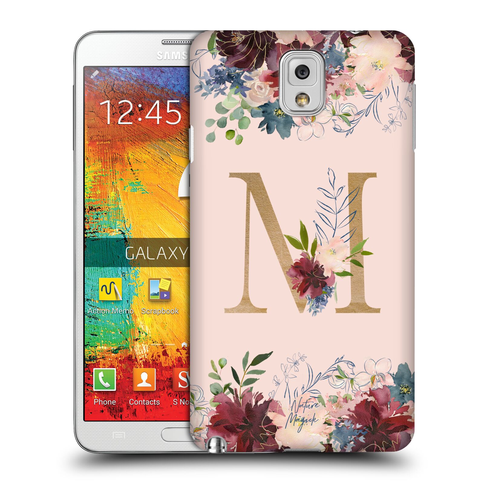 NATURE MAGICK FLOWERS MONOGRAM ROSE GOLD 1 HARD BACK CASE FOR SAMSUNG PHONES 2 - Picture 20 of 20
