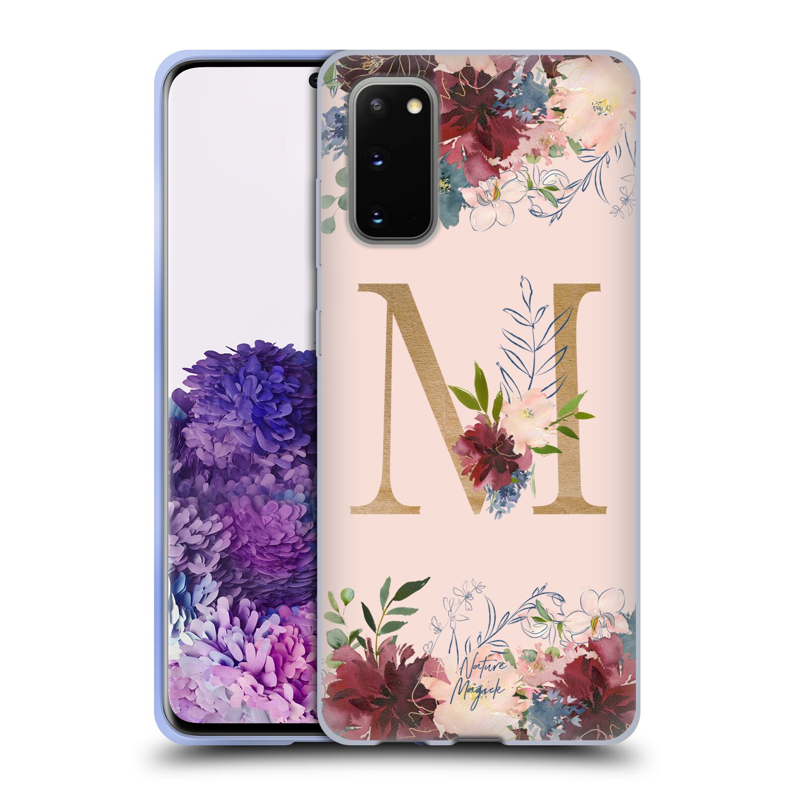 NATURE MAGICK FLOWERS MONOGRAM ROSE GOLD 1 SOFT GEL CASE FOR SAMSUNG PHONES 1 - Picture 20 of 20