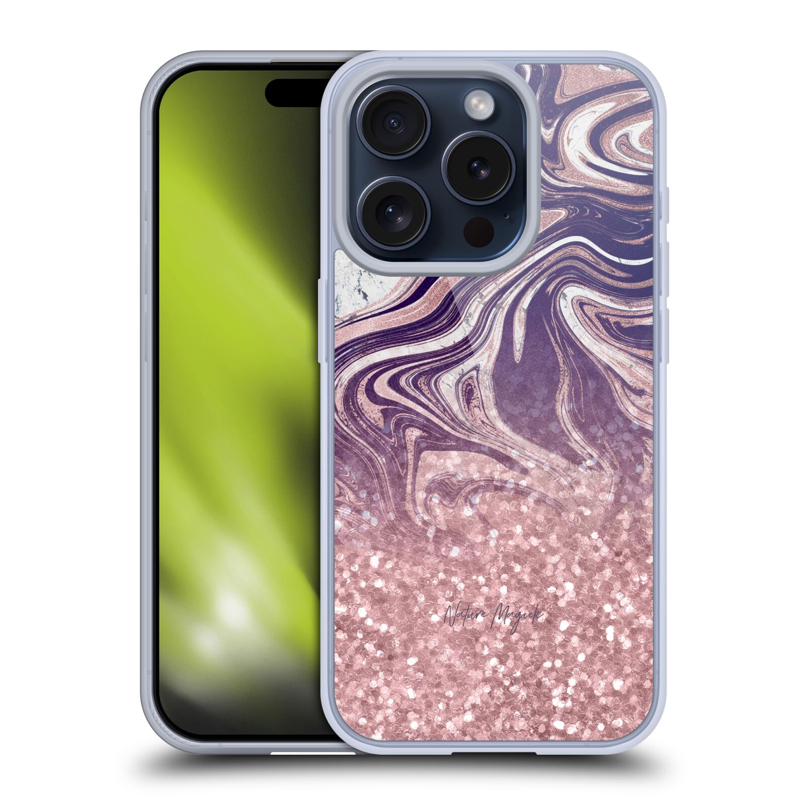 NATURE MAGICK GLITTER MARBLE SPARKLE SOFT GEL CASE FOR APPLE iPHONE PHONES - Picture 9 of 10