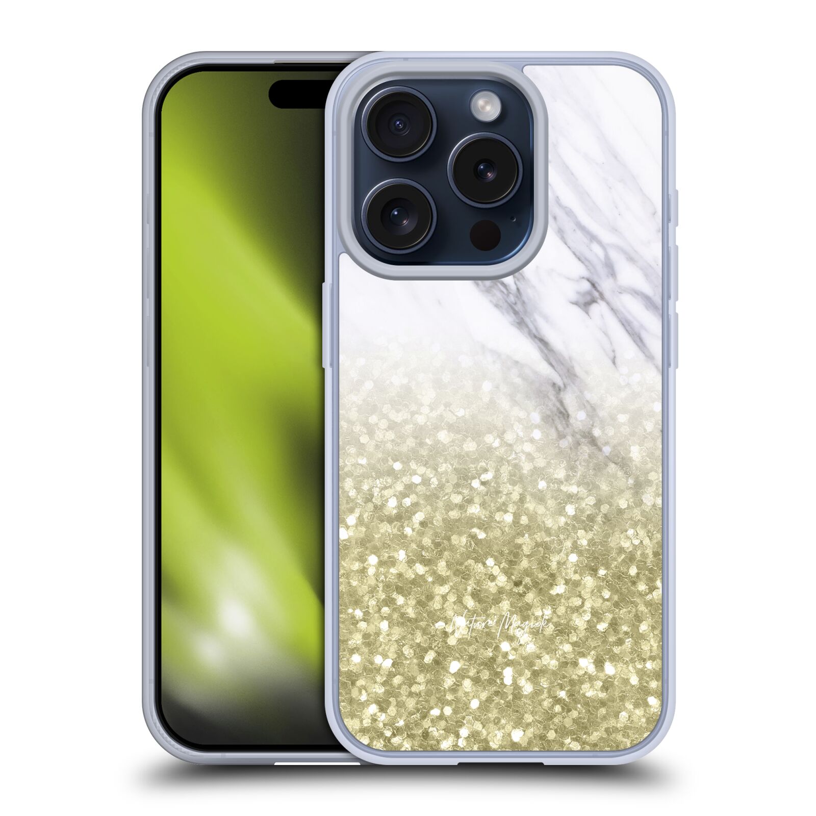 NATURE MAGICK GLITTERY MARBLE SPARKLE SOFT GEL CASE FOR APPLE iPHONE PHONES - Picture 8 of 10