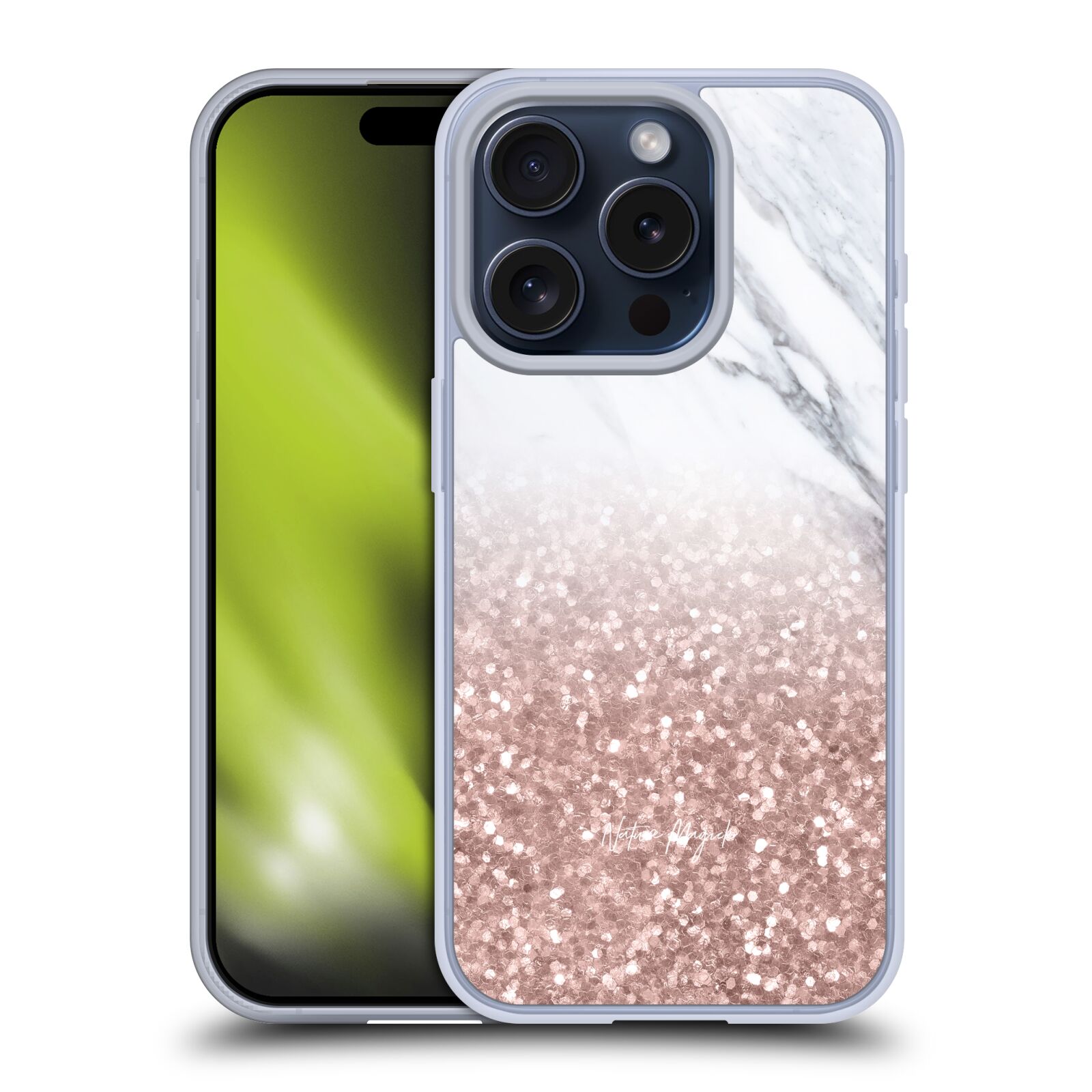 NATURE MAGICK GLITTERY MARBLE SPARKLE SOFT GEL CASE FOR APPLE iPHONE PHONES - Picture 9 of 10
