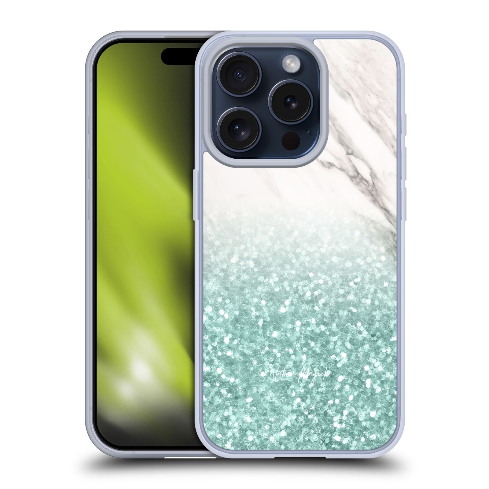 NATURE MAGICK GLITTERY MARBLE SPARKLE SOFT GEL CASE FOR APPLE iPHONE PHONES - Picture 10 of 10