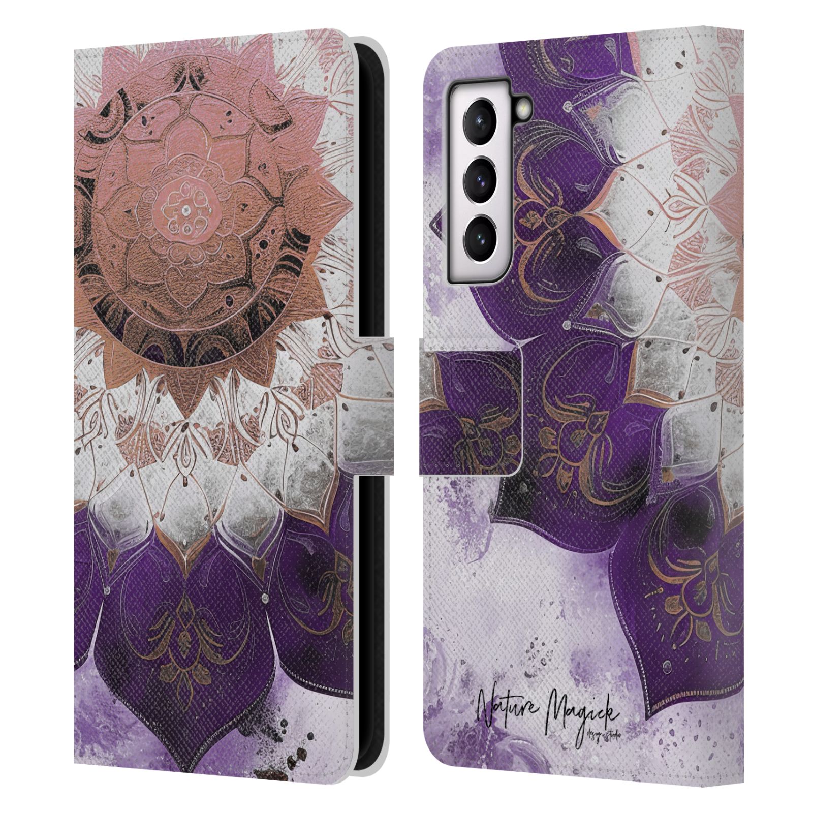 OFFICIAL NATURE MAGICK LUSH RING LEATHER BOOK WALLET CASE FOR SAMSUNG PHONES 4 - Picture 9 of 12